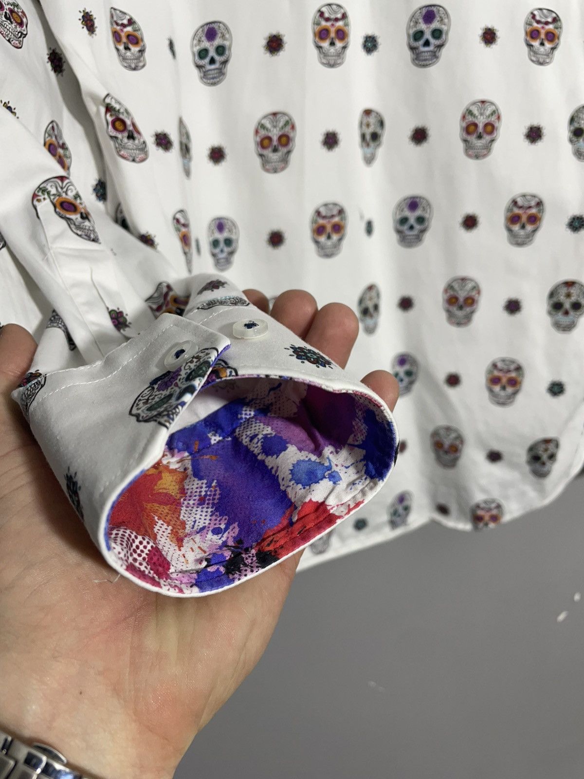 Other Claudio Luigli Men’s Skull Pattern Shirt size M Size US M / EU 48-50 / 2 - 9 Thumbnail