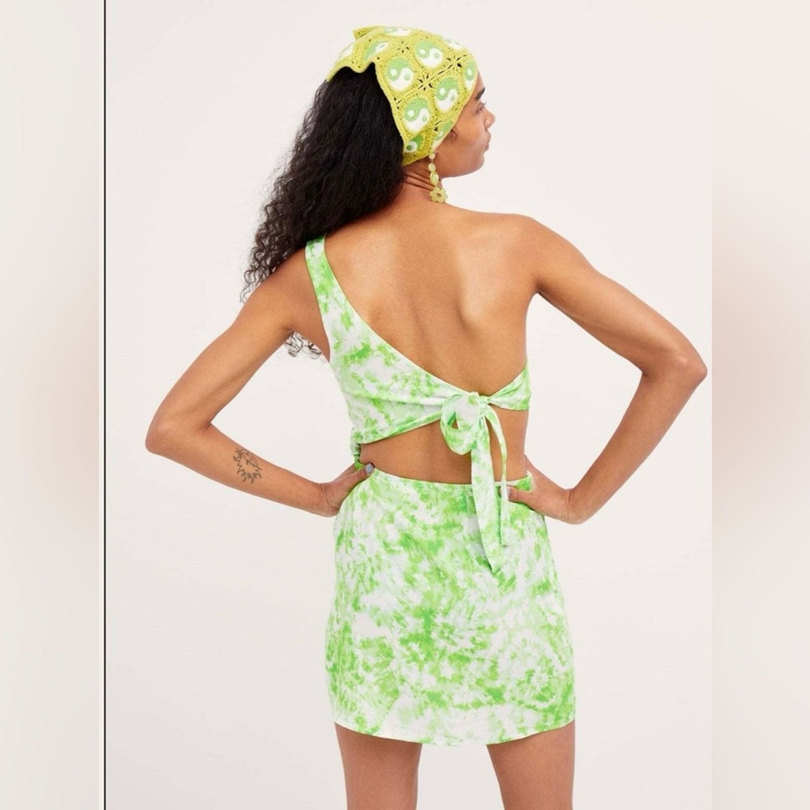 For Love & Lemons NWT For Love & Lemons $222 Green Tie-Dye Skirt size M Size M / US 6-8 / IT 42-44 - 6 Thumbnail