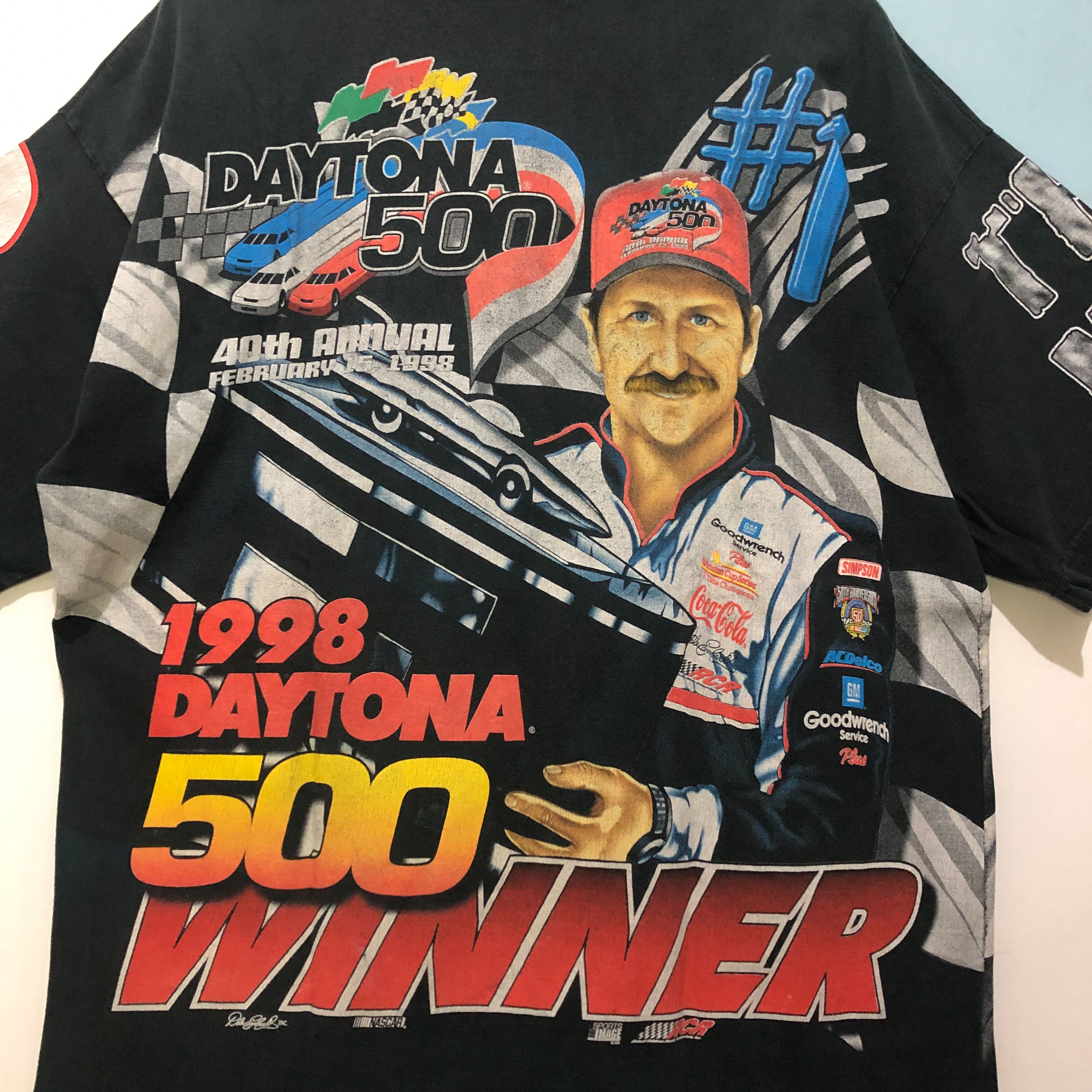Chase Authentics Vintage 90's Dale Earnhardt The Will to Win All T-Shirt Size US XL / EU 56 / 4 - 12 Thumbnail