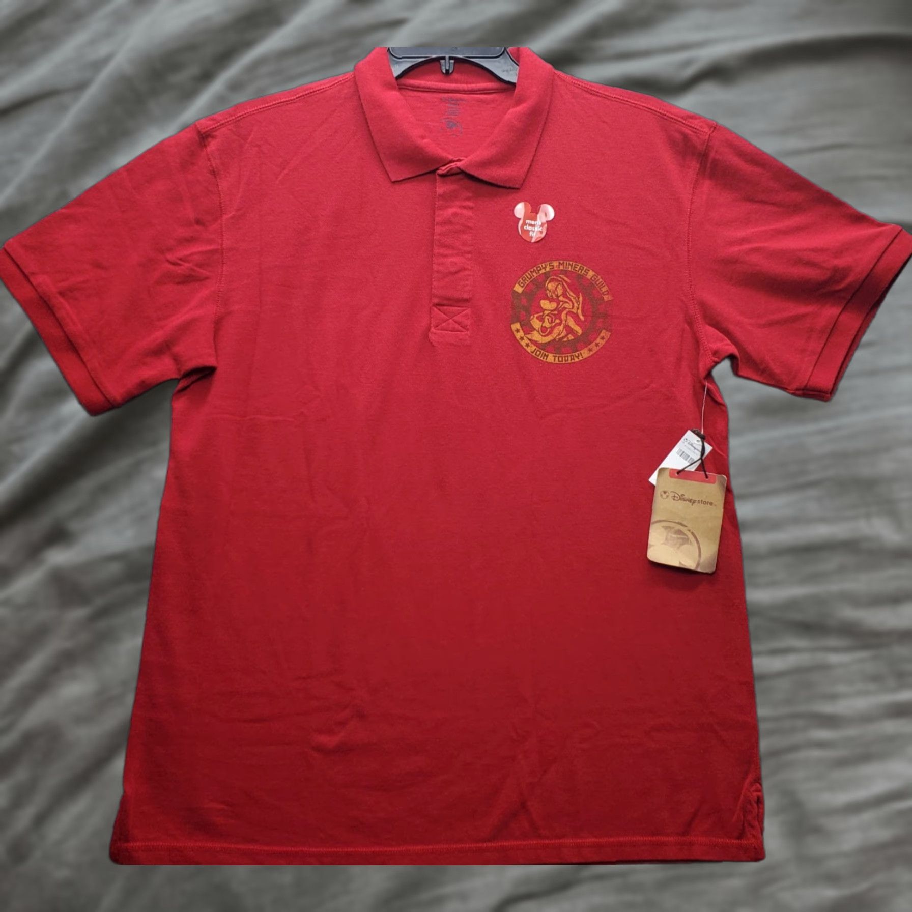 Disney Disney Polo Shirt Mens L Red Grumpy's Miners Guild Classic Fit Short Sleeve Size US L / EU 52-54 / 3 - 1 Thumbnail
