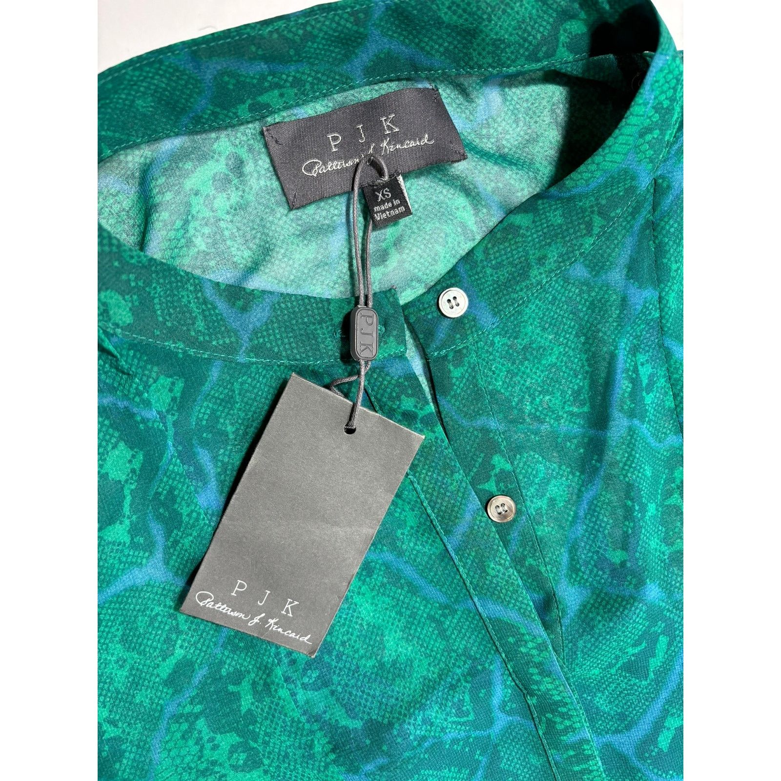 Other NWT Patterson J Kincaid PJK Dress Teal Snakeskin Sheer XS Size XS / US 0-2 / IT 36-38 - 5 Thumbnail