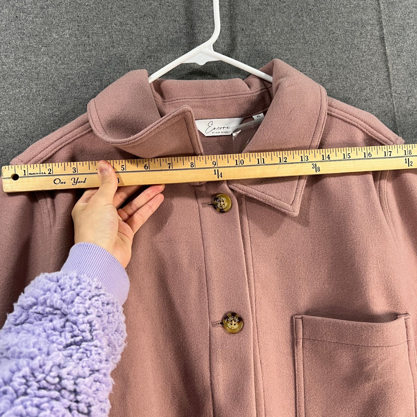 Other Encore by Idina Menzel Brushed Doubleface Shirt Jacket Size XL / US 12-14 / IT 48-50 - 5 Thumbnail