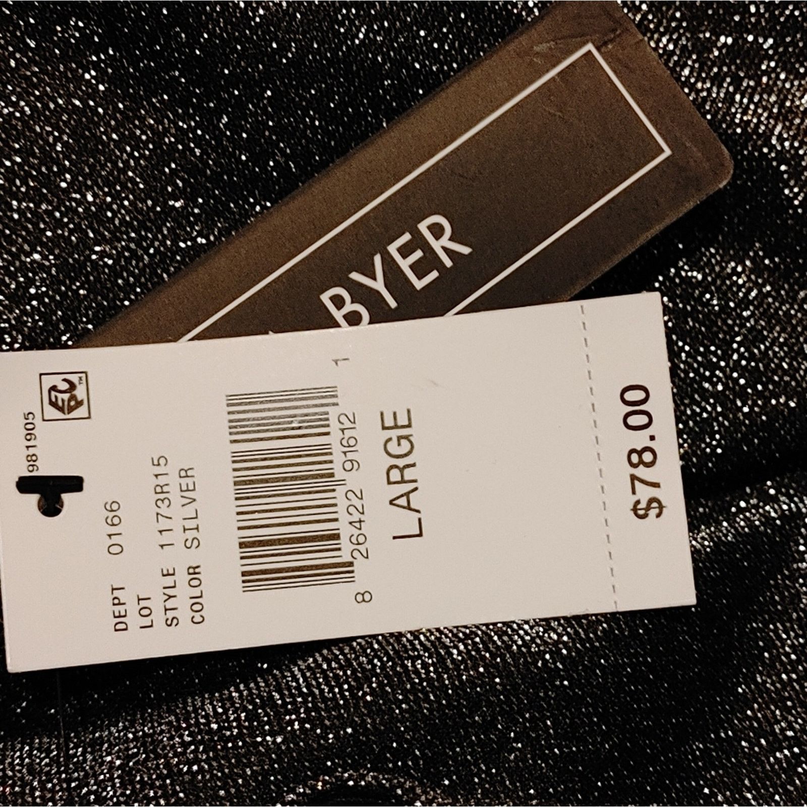 Other A Byer Women's Halter Side Ruched Metallic Knit Sheath Dress Size L / US 10 / IT 46 - 4 Thumbnail