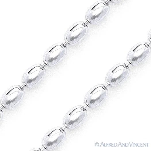Other 2.9mm Polished Oval Bead Italian Chain Necklace - 18" Size ONE SIZE - 2 Thumbnail