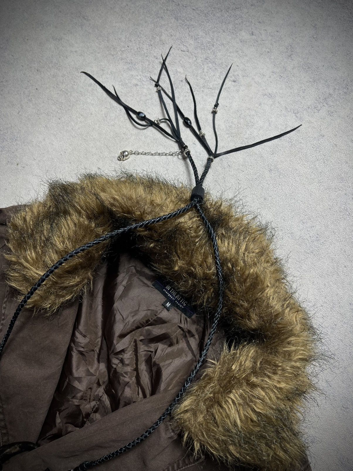 in the attic Y2K ベロアコート In The Attic 2000's In The Attic Fur Vkei Grungepunk Gothic Style