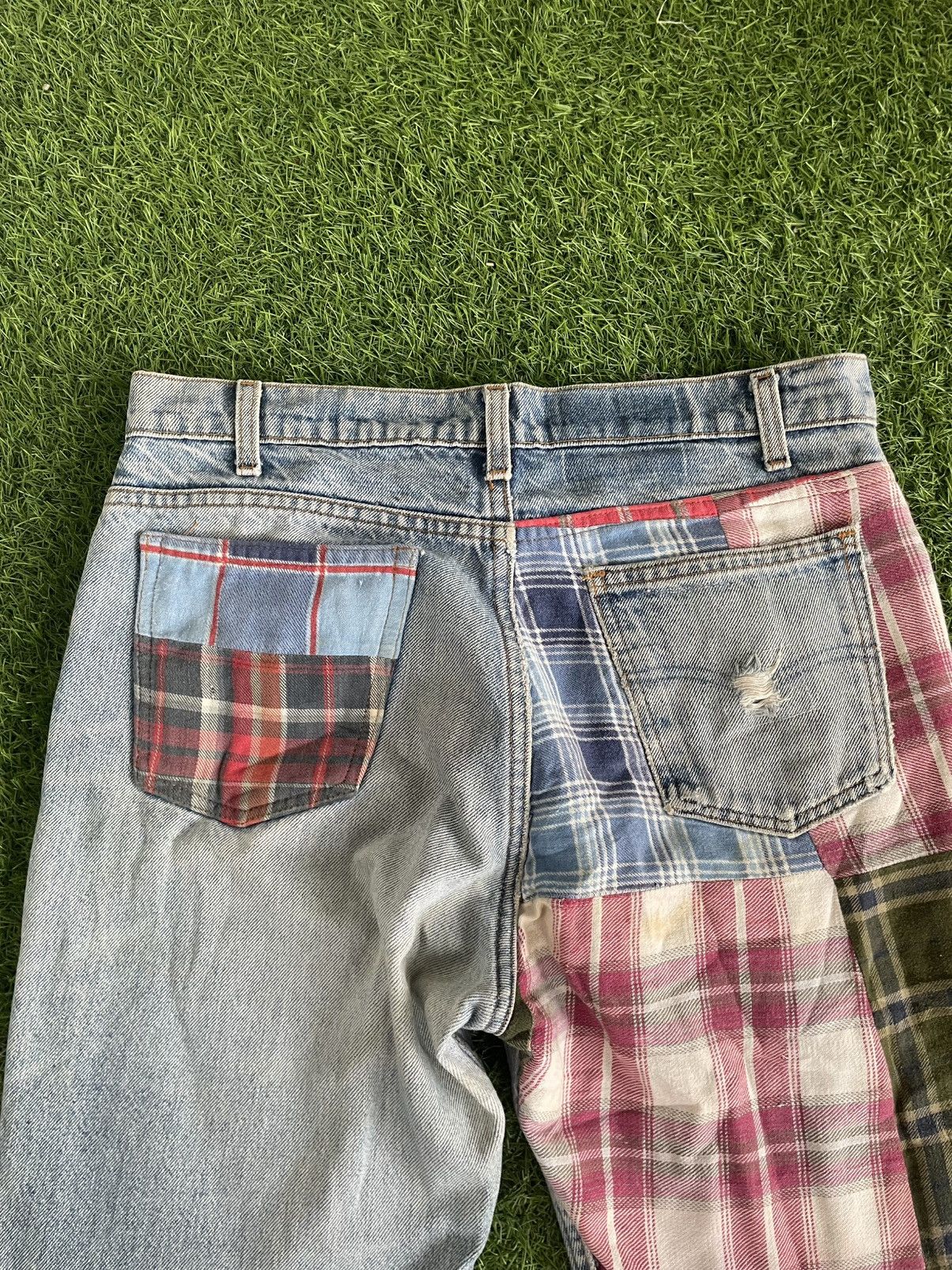 Vintage AUTHENTIC CUSTOM DENIM PACTHWORK Size US 34 / EU 50 - 5 Thumbnail