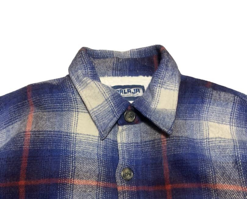 Japanese Brand Vintage Galaja Japan Plaid Wool Flannel Shirt Jacket Size US L / EU 52-54 / 3 - 5 Thumbnail