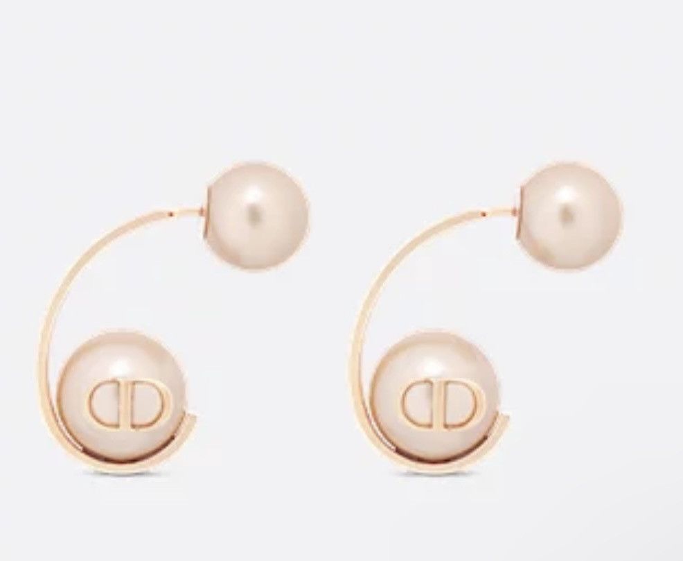 Dior Dior Tribales Earrings Pink-Finish Metal Pink Resin Pearls Size ONE SIZE - 1 Thumbnail