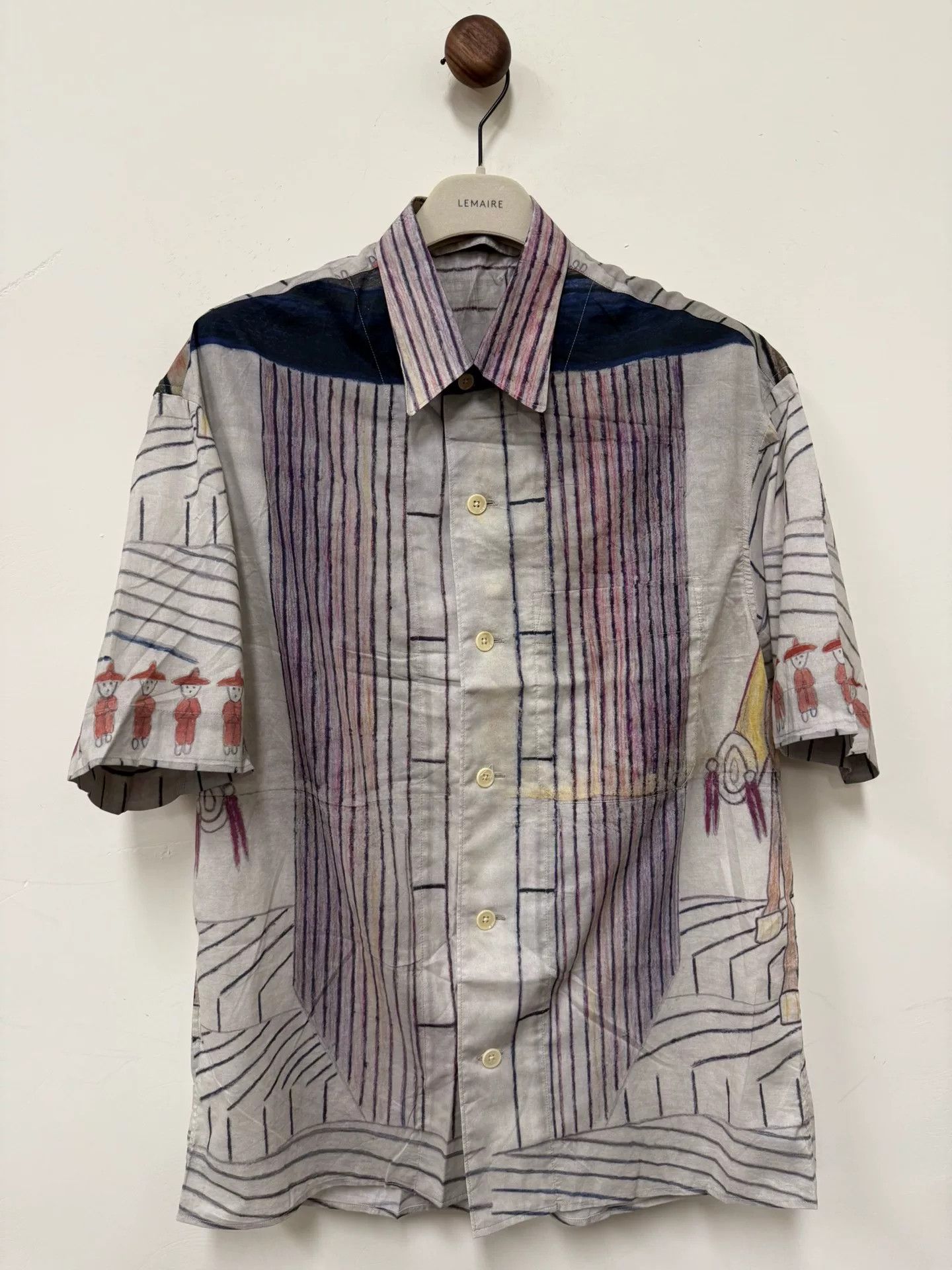 Lemaire Lemaire 21SS Martin Ramirez Print Shirt Size US S / EU 44-46 / 1 - 1 Thumbnail