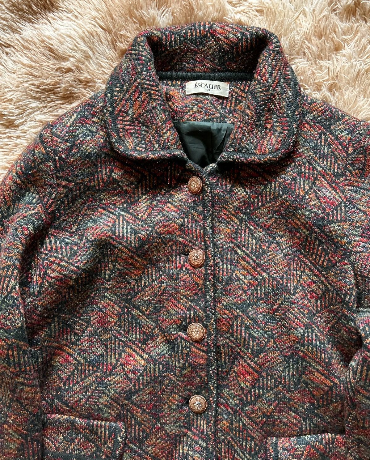 Missoni CRAZY VINTAGE ESCALIER MISSONI STYLED LONG WOOLLEN COAT Size US L / EU 52-54 / 3 - 4 Thumbnail