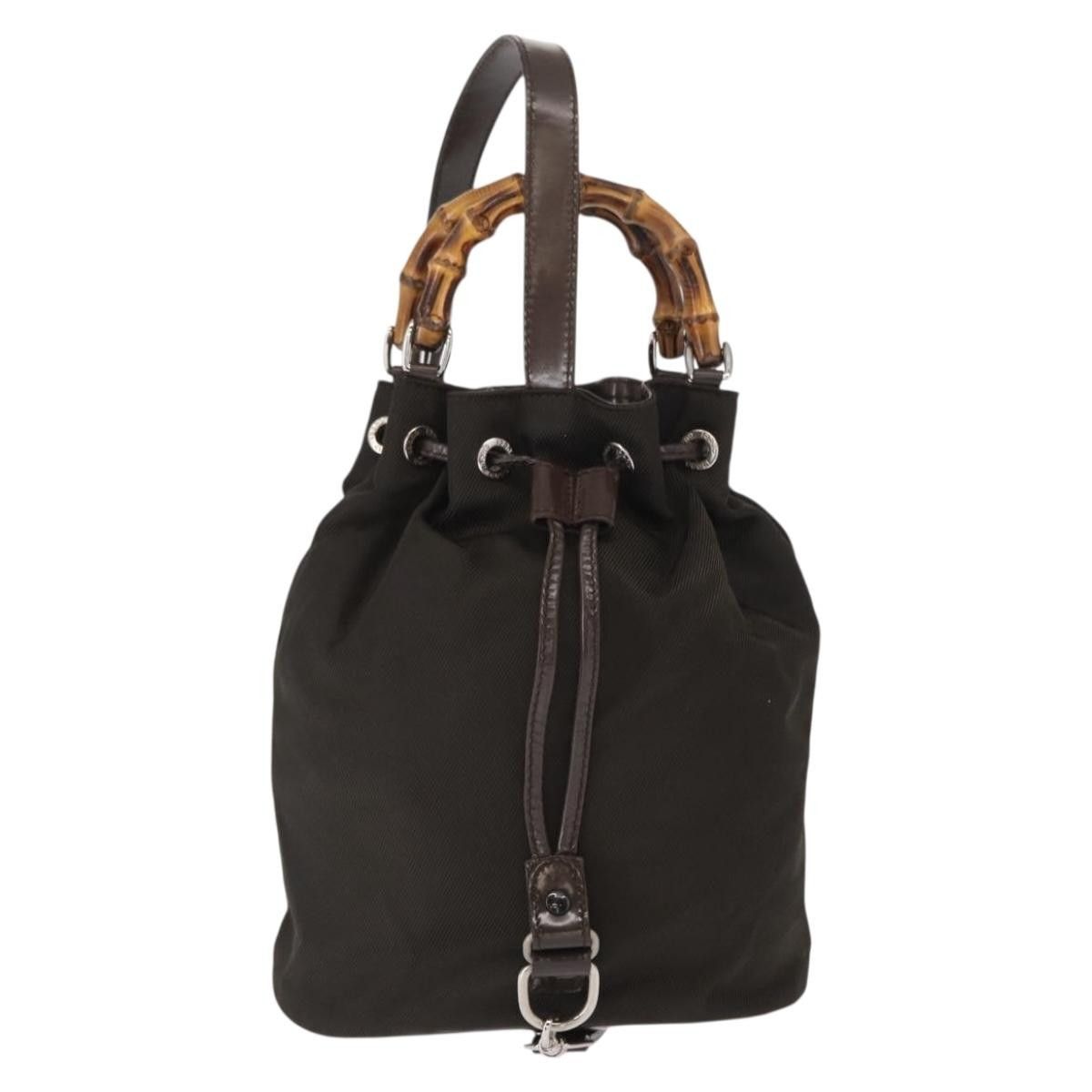 Gucci Gucci Vintage Bamboo Sling Backpack Nylon Size ONE SIZE - 1 Thumbnail