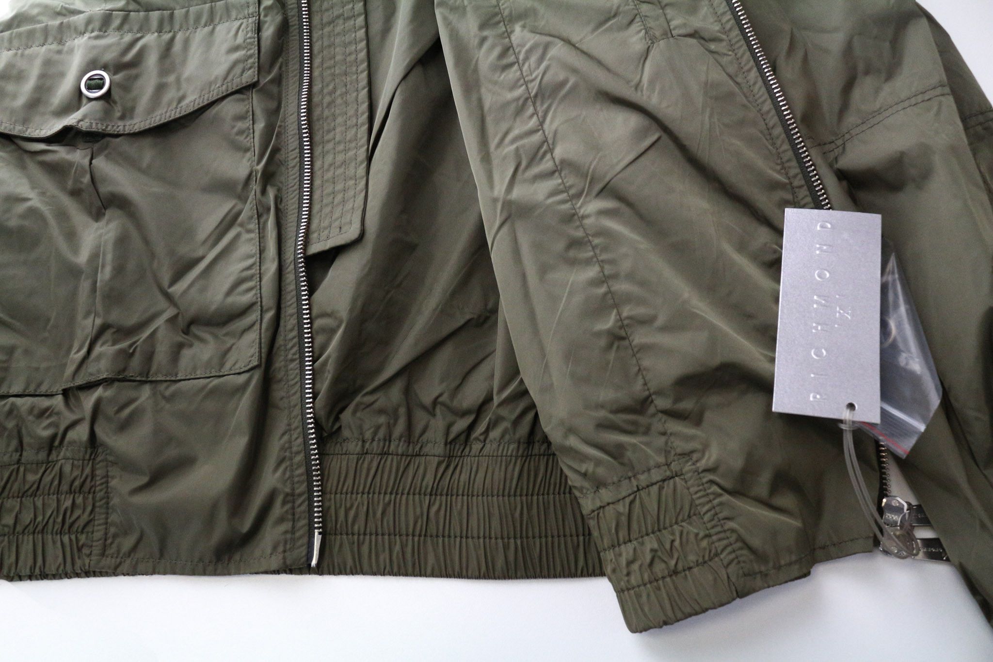 John Richmond IT52 Dark Moss Green MA2 Bomber Full Zip Jacket 73992 Size US L / EU 52-54 / 3 - 7 Thumbnail
