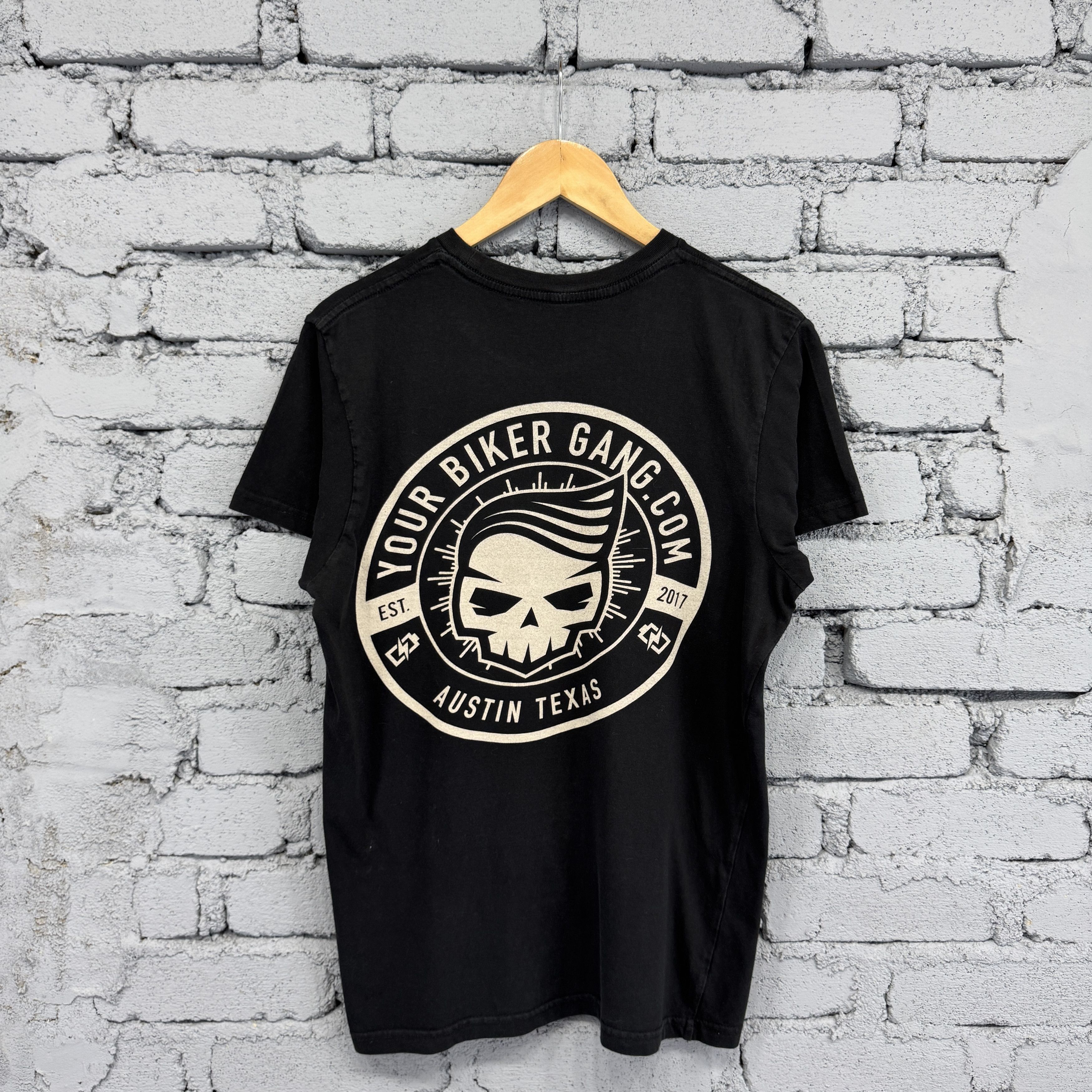 Vintage Rare Skull Logo Your Biker Gang Tshirt Size US M / EU 48-50 / 2 - 2 Thumbnail