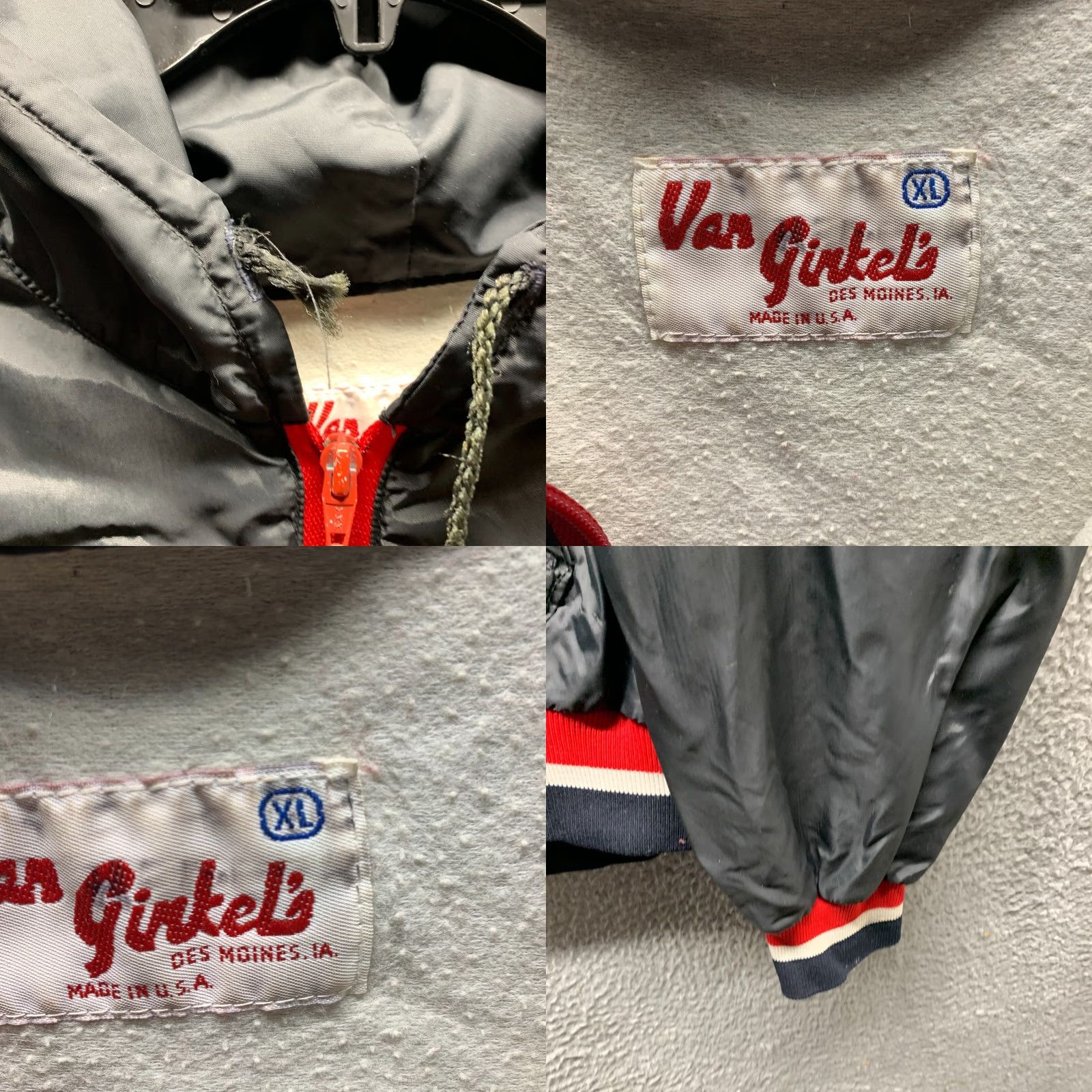 Vintage VINTAGE Van Ginkels Hoodie Jacket Mens XL Black Satin Bomber Jacket Size US XL / EU 56 / 4 - 8 Thumbnail