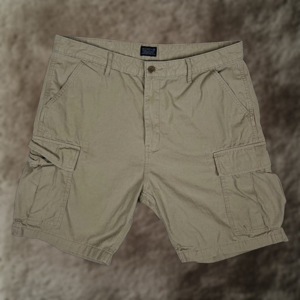 Levi's Levi's Cargo Shorts Mens 38 Khaki Ripstop Multi Pocket Utility Hiking Beige 9 In Inseam Front Flat Front Pockets Mens Size US 38 / EU 54 - 1 Thumbnail