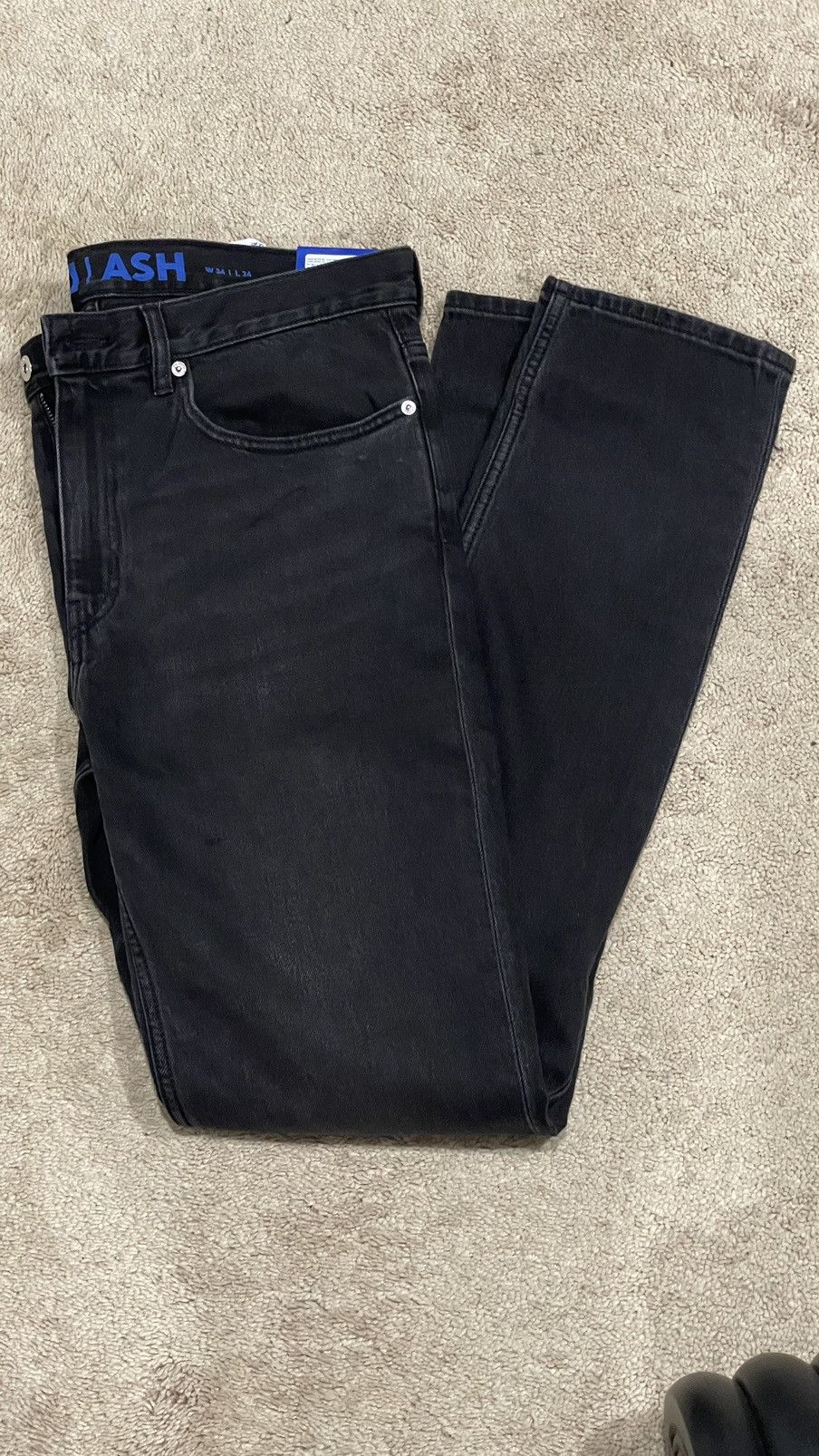 Hugo Boss BLACK JEANS SLIM-FIT JEANS IN BLACK STRETCH DENIM 34W 34L Size US 34 / EU 50 - 1 Thumbnail