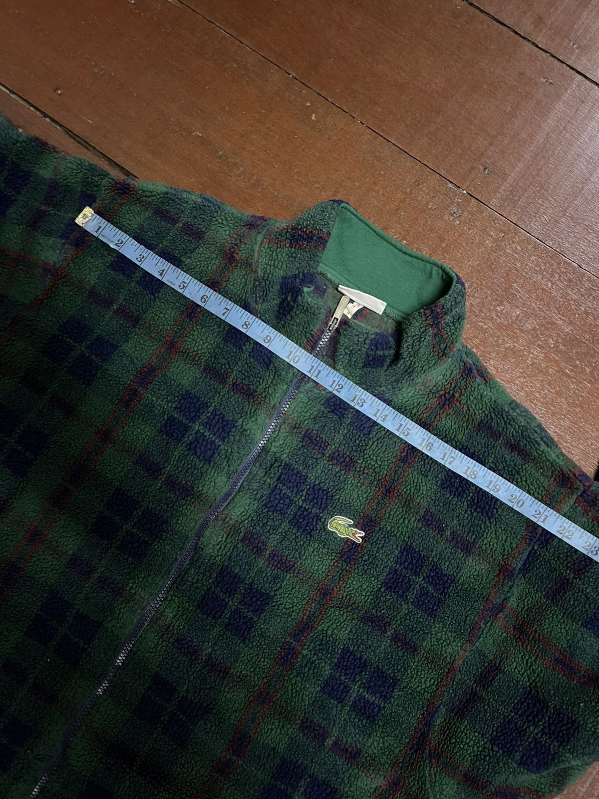 Lacoste × Vintage Vintage Lacoste Sherpa fleece Plaid Jacket Size US L / EU 52-54 / 3 - 13 Thumbnail