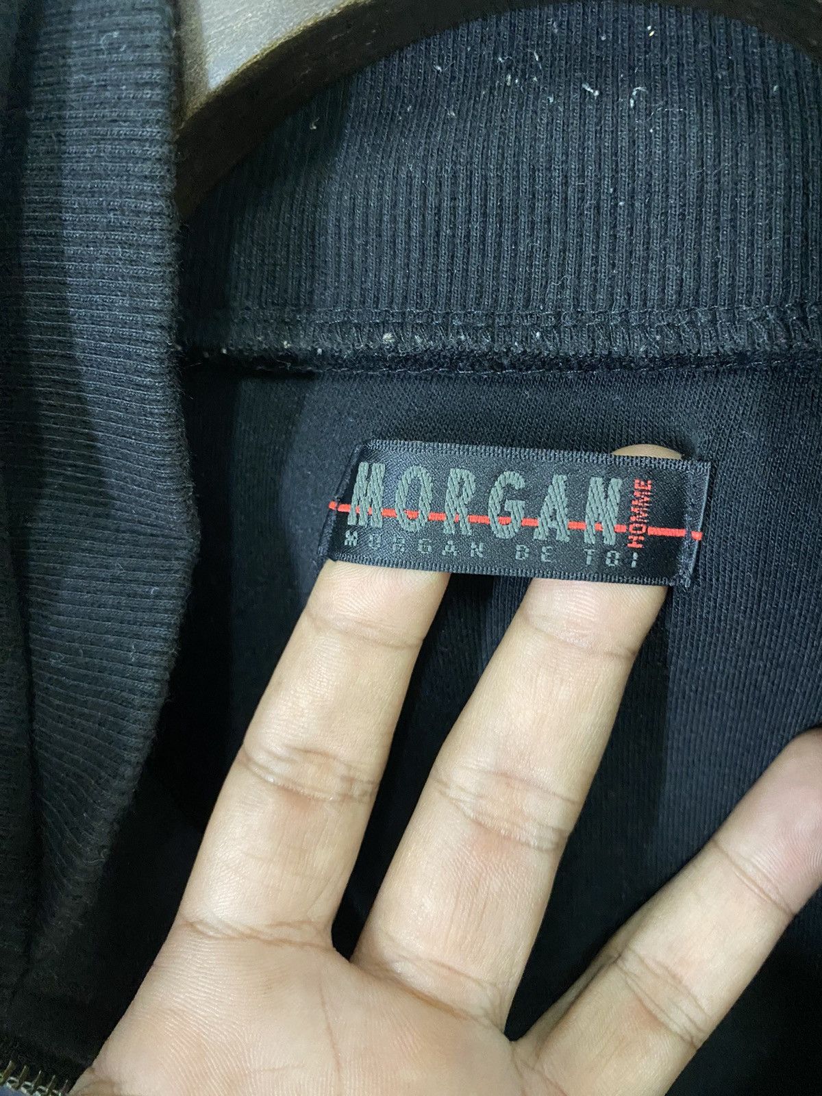 Designer × Japanese Brand × Morgan Homme Morgan homme sweater zipper rare design Size US M / EU 48-50 / 2 - 4 Thumbnail