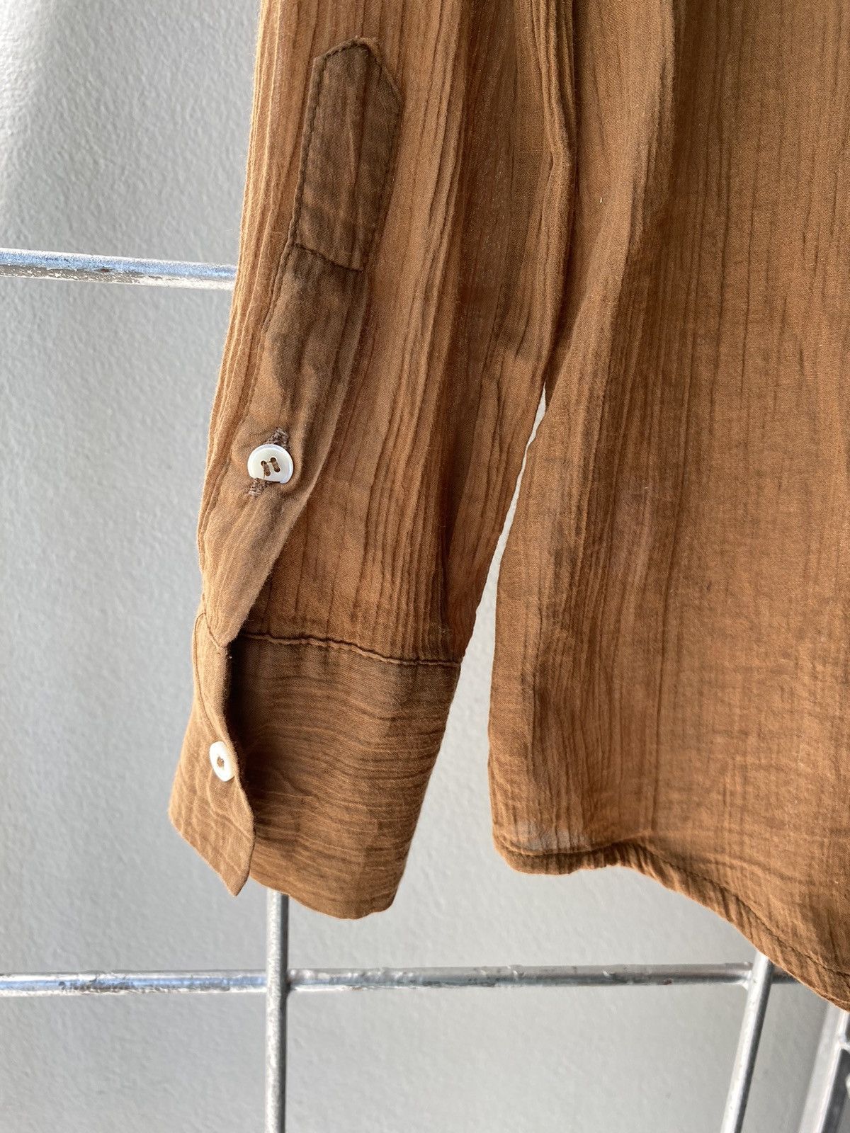 OPEN YY THE OPEN PRODUCT Sheer Brown Long-Sleeve Shirt Size S / US 4 / IT 40 - 9 Thumbnail