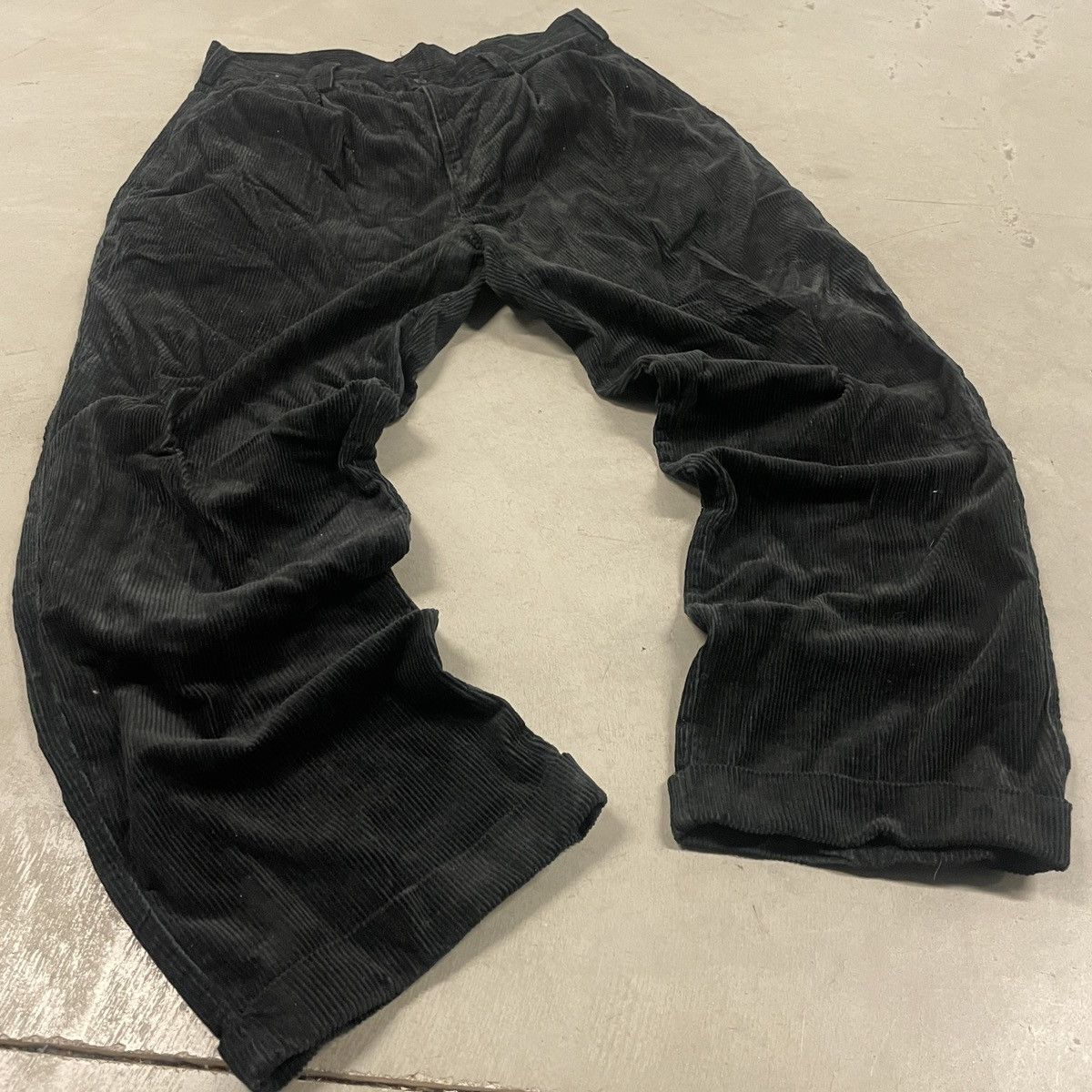 Vintage Baggy black corduroy pants Size US 36 / EU 52 - 1 Thumbnail