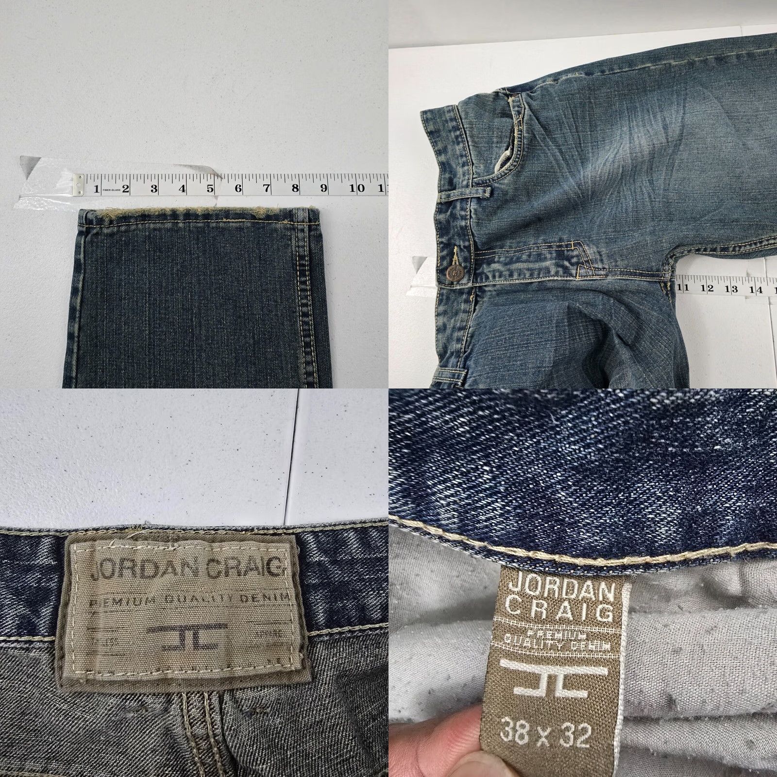 Jordan Craig Jordan Craig Jeans Mens Straight Blue Denim 38x32 Light Wash Size US 38 / EU 54 - 8 Thumbnail
