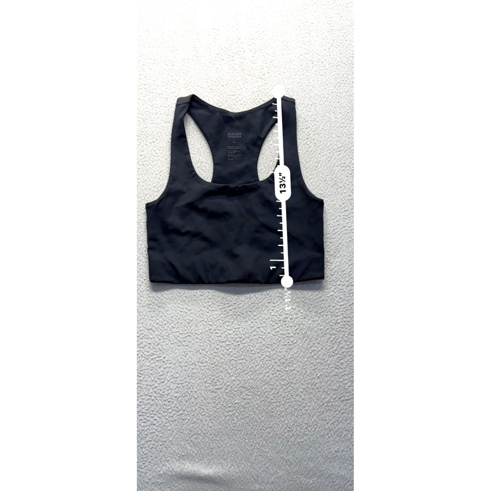 Girlfriend Collective Girlfriend Collective Black Racerback Sports Bra XS Recycled Polyester #9734 Ladies XS Black Racerback Sports Bra Size ONE SIZE - 6 Thumbnail