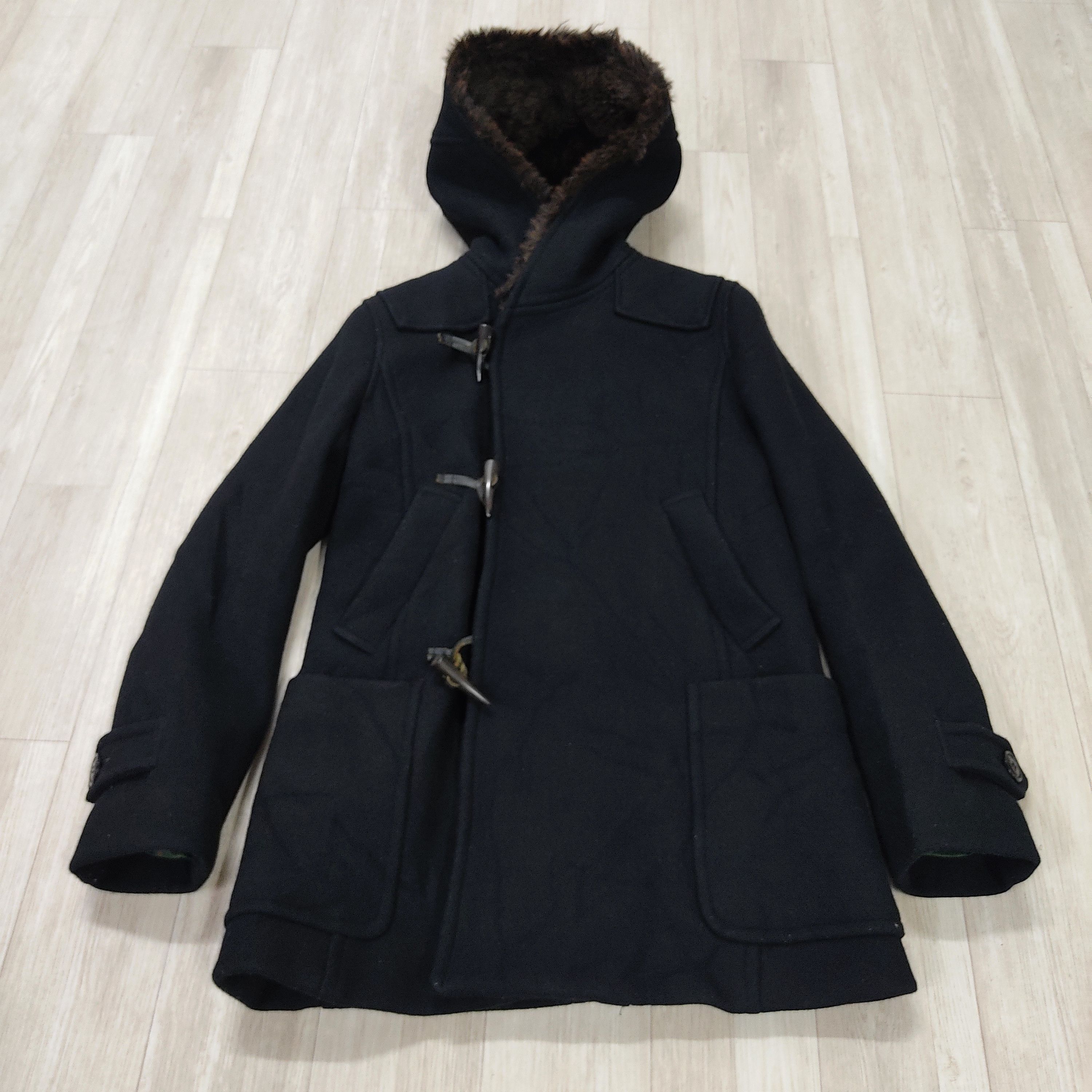 Beauty Beast SUNAO KUWAHARA Fur Hooded Wool Duffle Coat Size S / US 4 / IT 40 - 5 Thumbnail