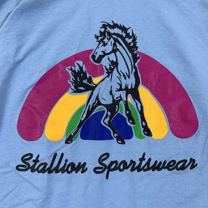 Fruit Of The Loom Vintage 1996 YMCA STALLION Randolph County Tee Shirt Size US XL / EU 56 / 4 - 4 Thumbnail
