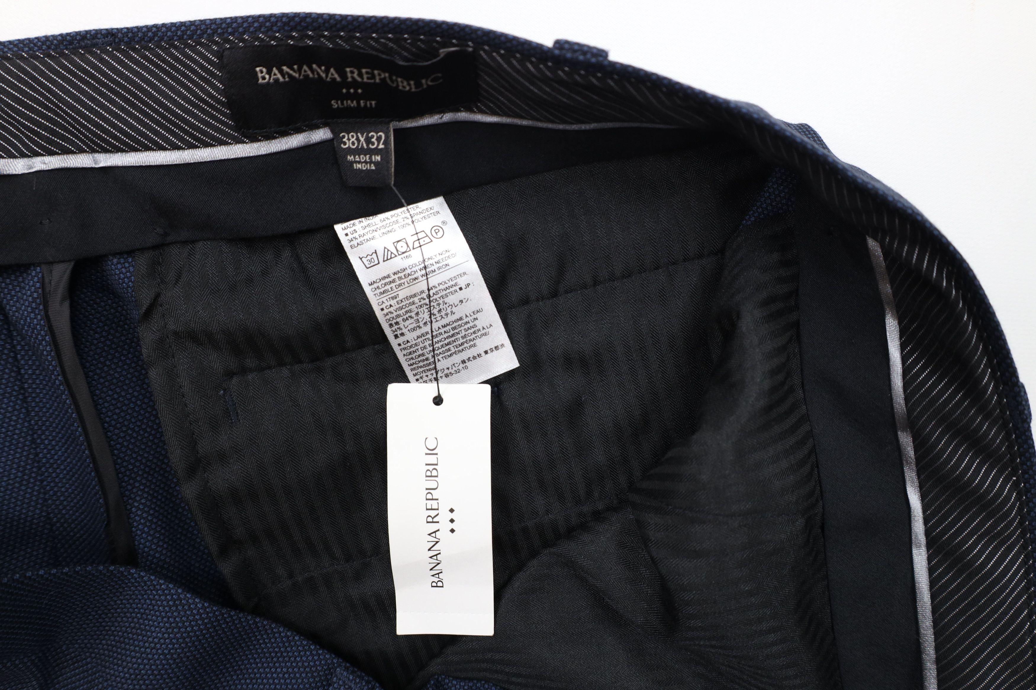 Banana Republic New Banana Republic Stretch Straight Leg Chino Pants Blue Size US 38 / EU 54 - 7 Thumbnail