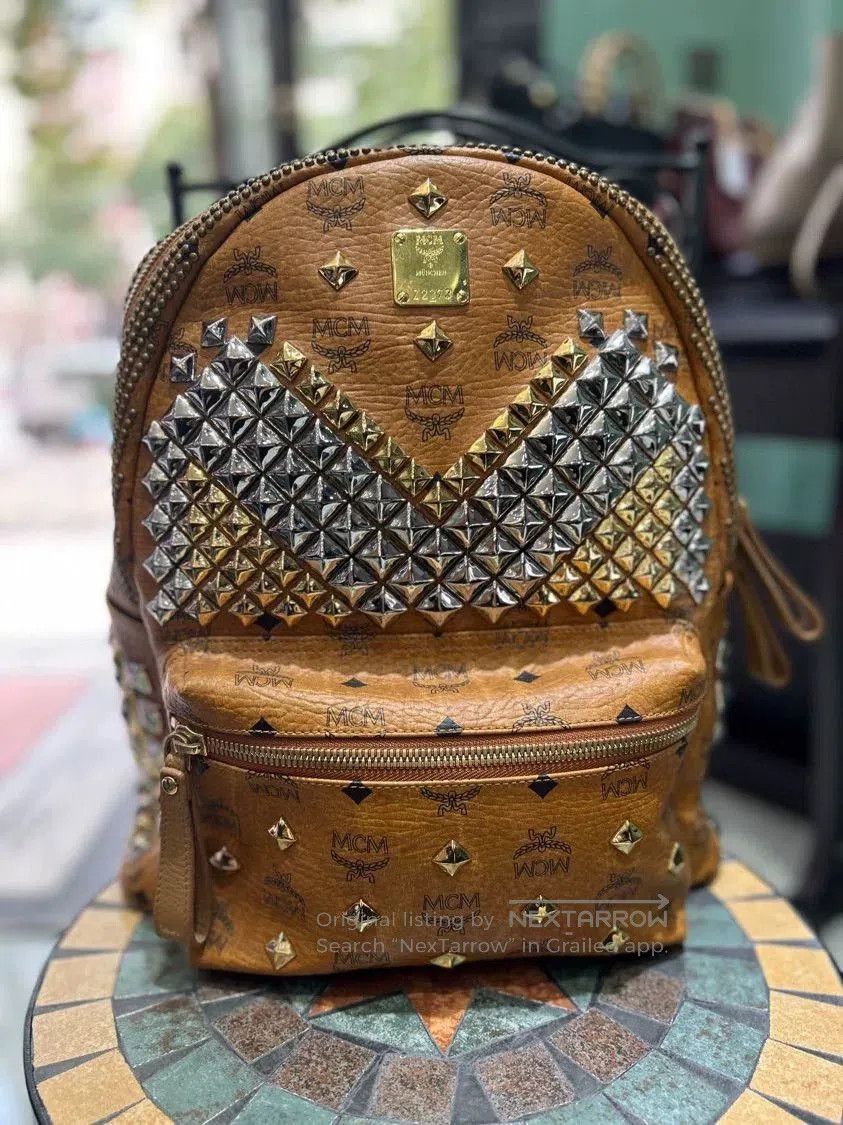 MCM MCM Caramel Rivet Large Backpack. Size ONE SIZE - 1 Thumbnail
