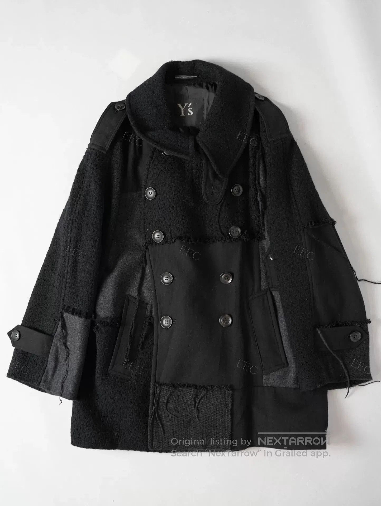 Yohji Yamamoto Yohji Yamamoto Black Wool Blend Coat. Size US M / EU 48-50 / 2 - 1 Thumbnail