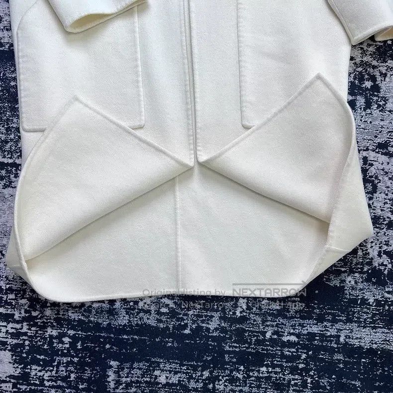 Hermes Hermes White Collar Zip-Up Loose Cashmere Coat Size XS / US 0-2 / IT 36-38 - 6 Thumbnail