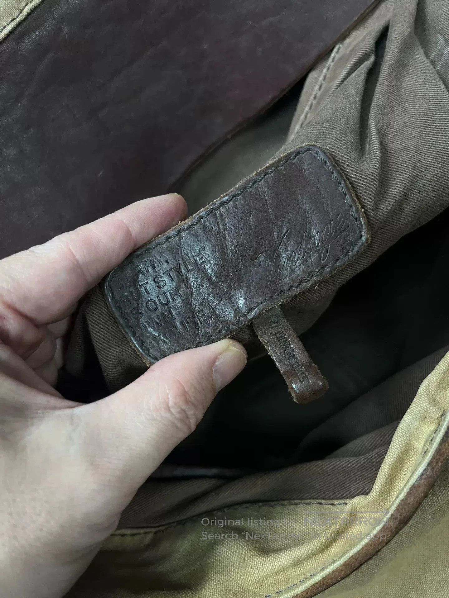 Vintage Vintage Canvas Leather Crossbody Bag. Size ONE SIZE - 5 Thumbnail