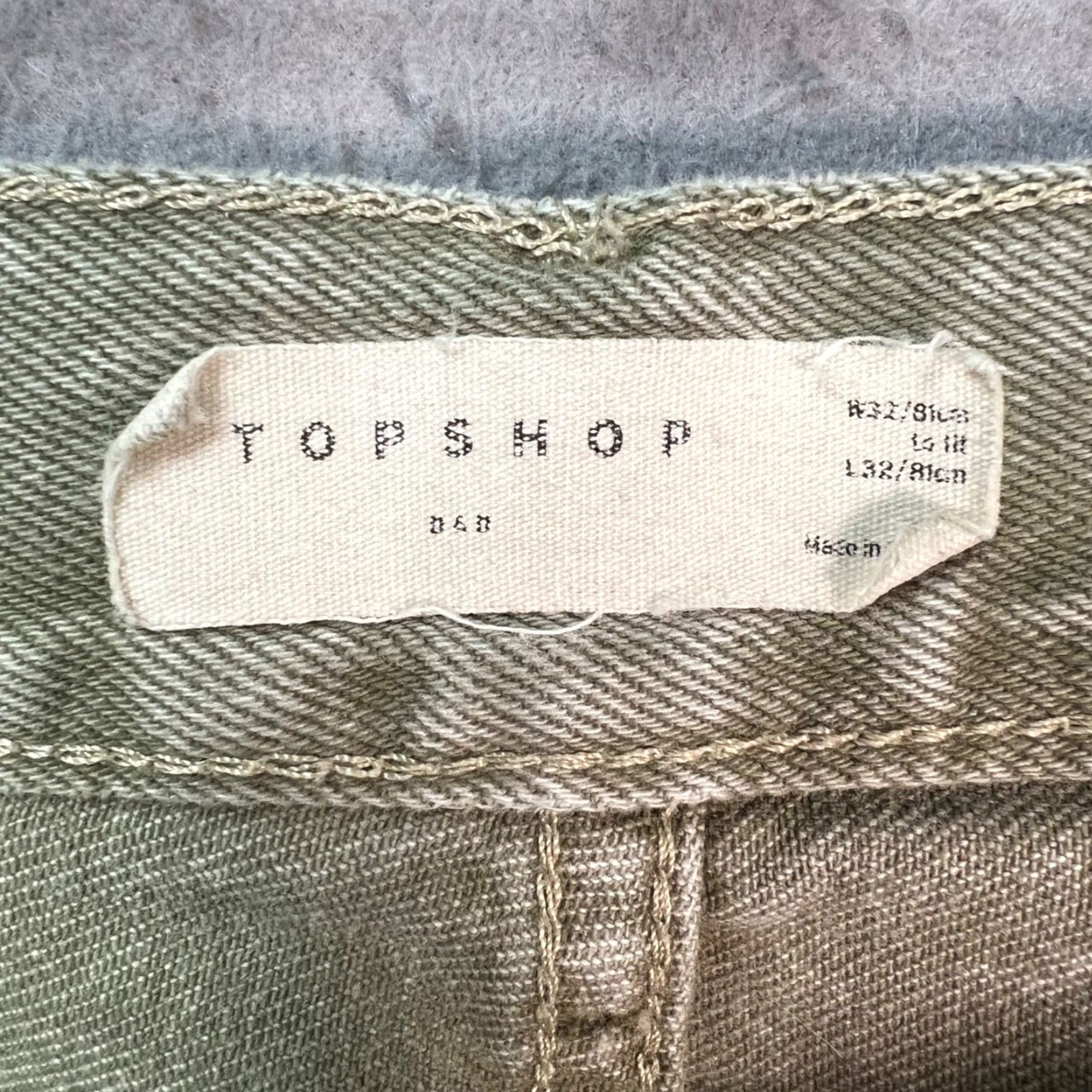 Topshop Topshop Jeans Denim 5-Pocket Regular Straight Adult Womens 10 Green Vintage No Size 32" / US 10 / IT 46 - 3 Thumbnail