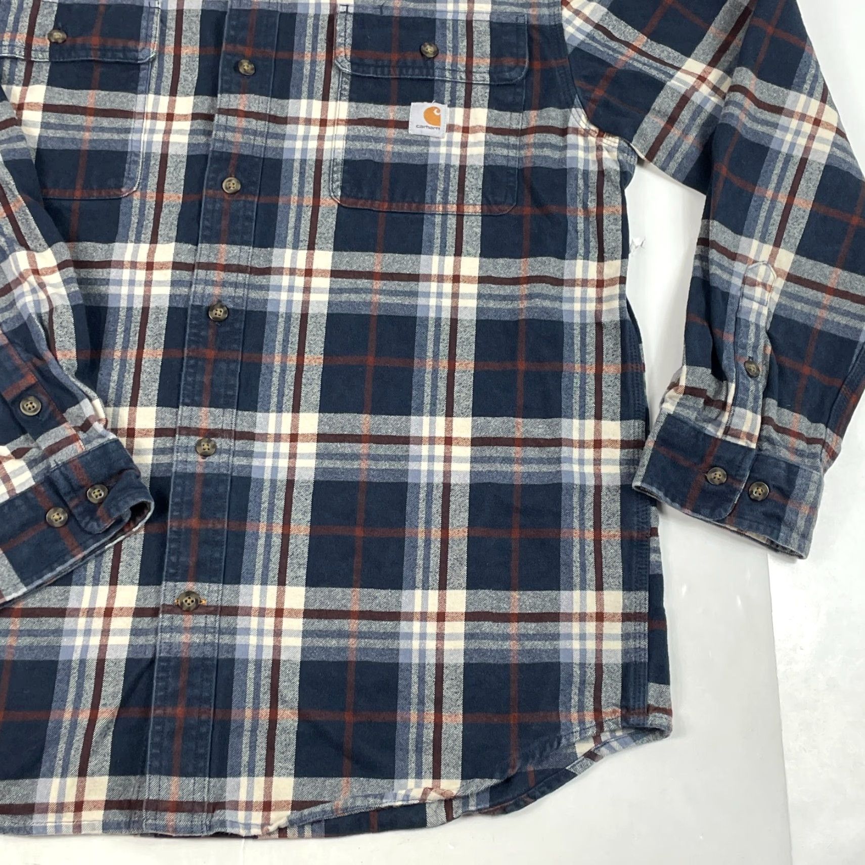 Carhartt VINTAGE Carhartt Shirt Mens Medium Blue Flannel Workwear Rugged Relaxed Hiking Fishing Size US M / EU 48-50 / 2 - 4 Thumbnail