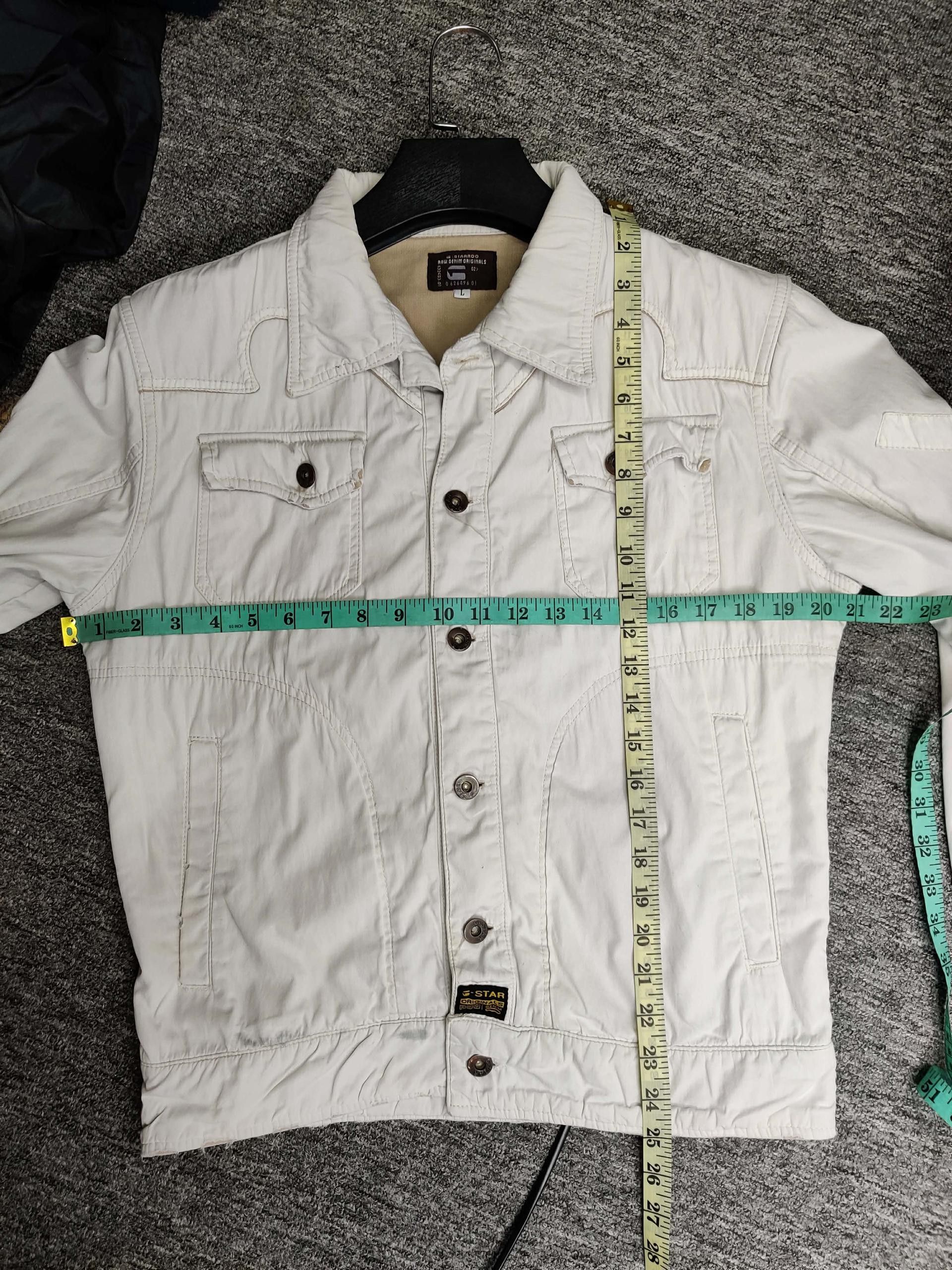 G-Star Vintage G-Star Raw White Denim Jacket Size US L / EU 52-54 / 3 - 15 Thumbnail