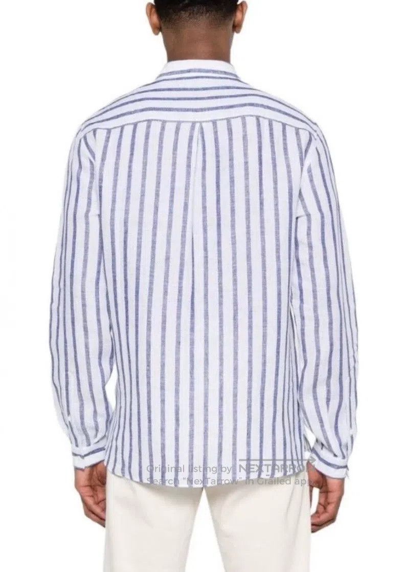 Brunello Cucinelli Brunello Cucinelli Striped color placket buttoned long-sle Size US M / EU 48-50 / 2 - 2 Thumbnail