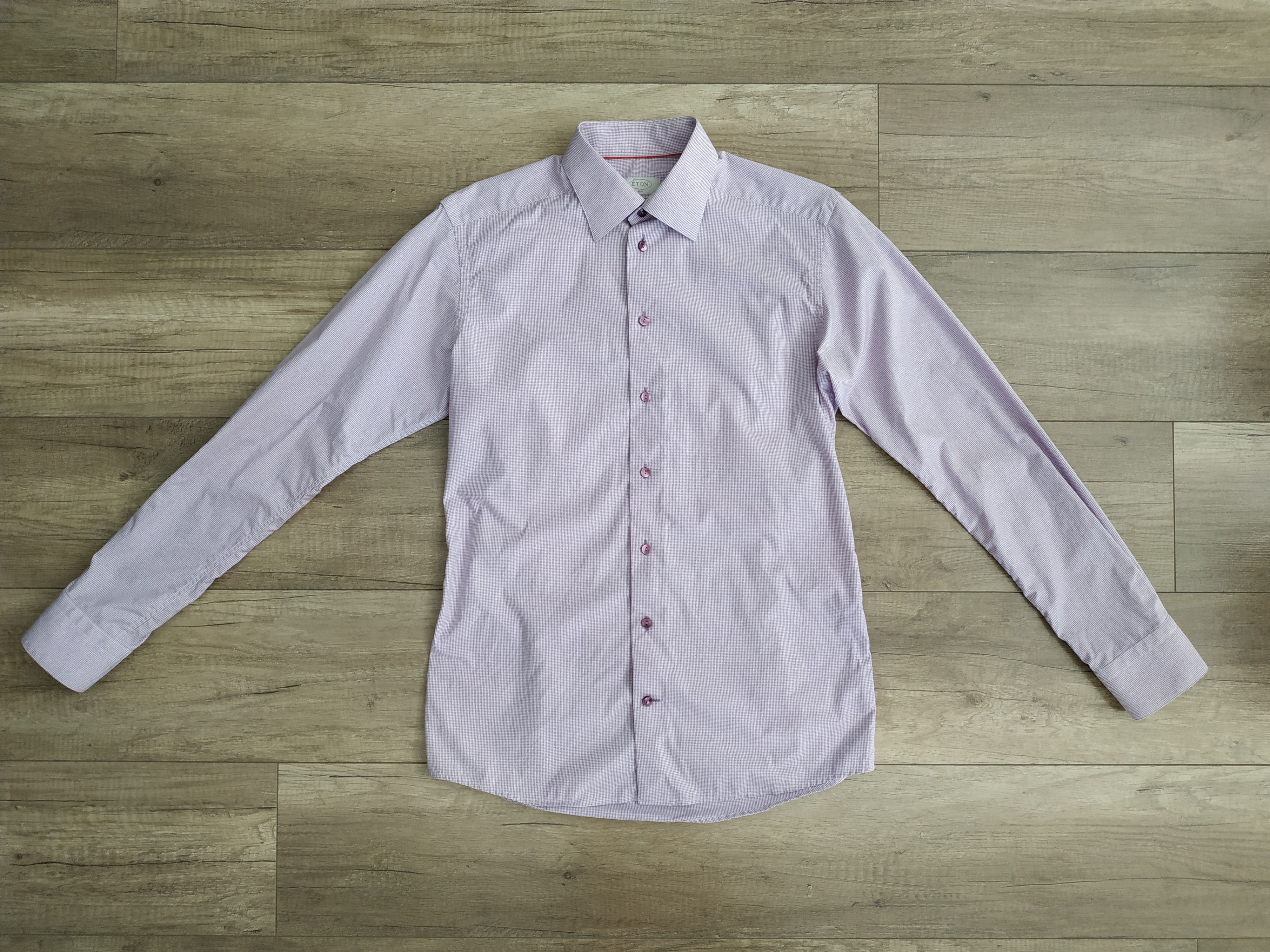 Eton ETON Men's Button Up Purple Slim Fit Shirt, MEDIUM,(40 neck) Size US M / EU 48-50 / 2 - 2 Thumbnail