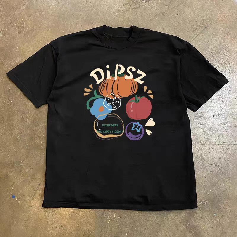 Vintage Black washed retro fruit print t-shirt Size US M / EU 48-50 / 2 - 1 Thumbnail