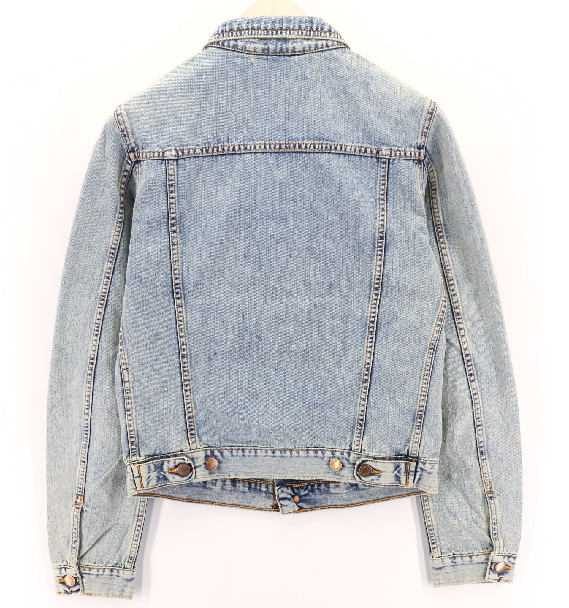 Nudie Jeans TERRY S Denim Bleach Blue Washed Buttoned Jacket 80758 Size US S / EU 44-46 / 1 - 2 Thumbnail