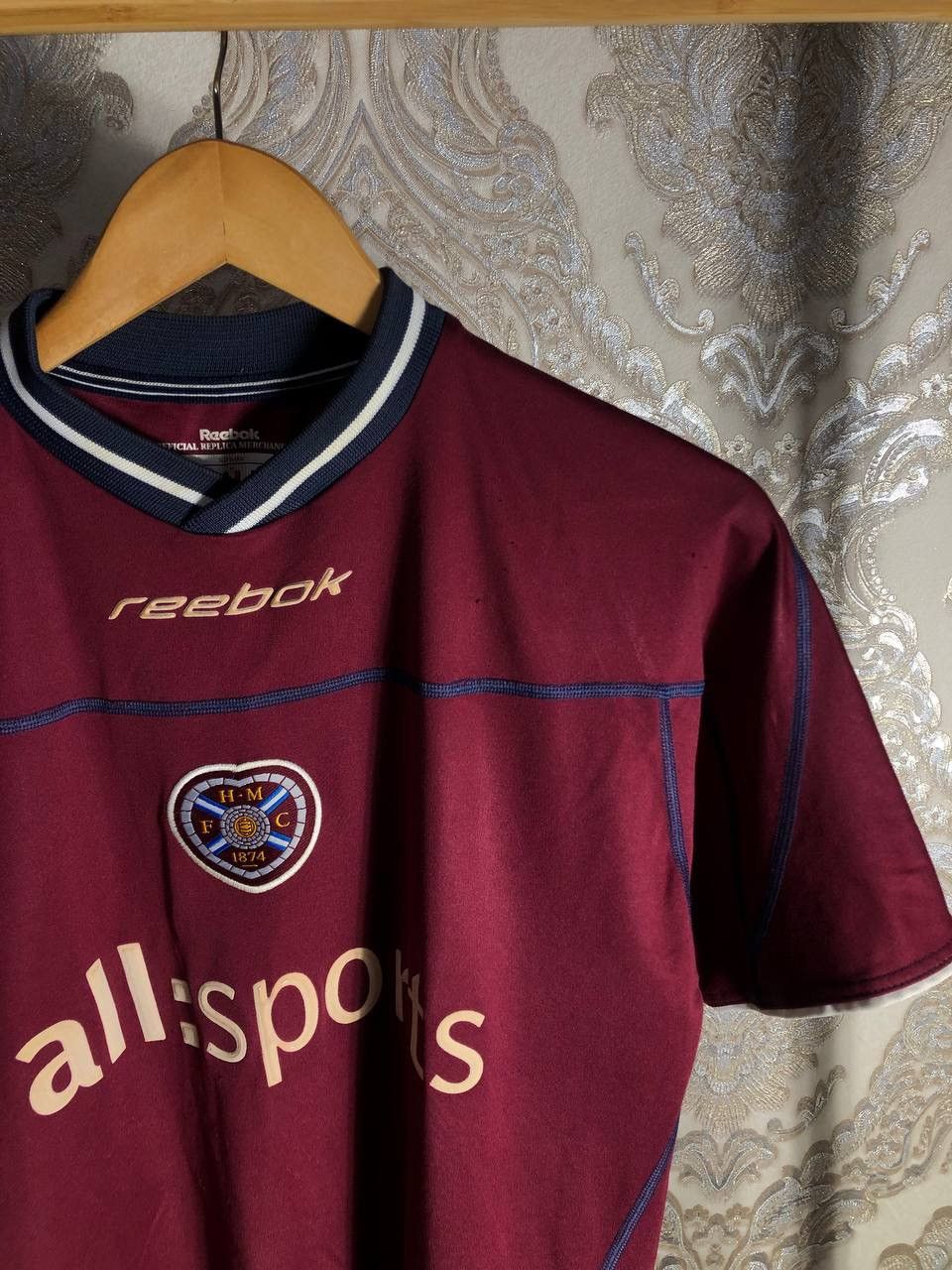 Reebok × Vintage VERY RARE REEBOK FC HM HEART OF MIDLOTHIAN SOCCER JERSEY 90s Size US M / EU 48-50 / 2 - 2 Thumbnail