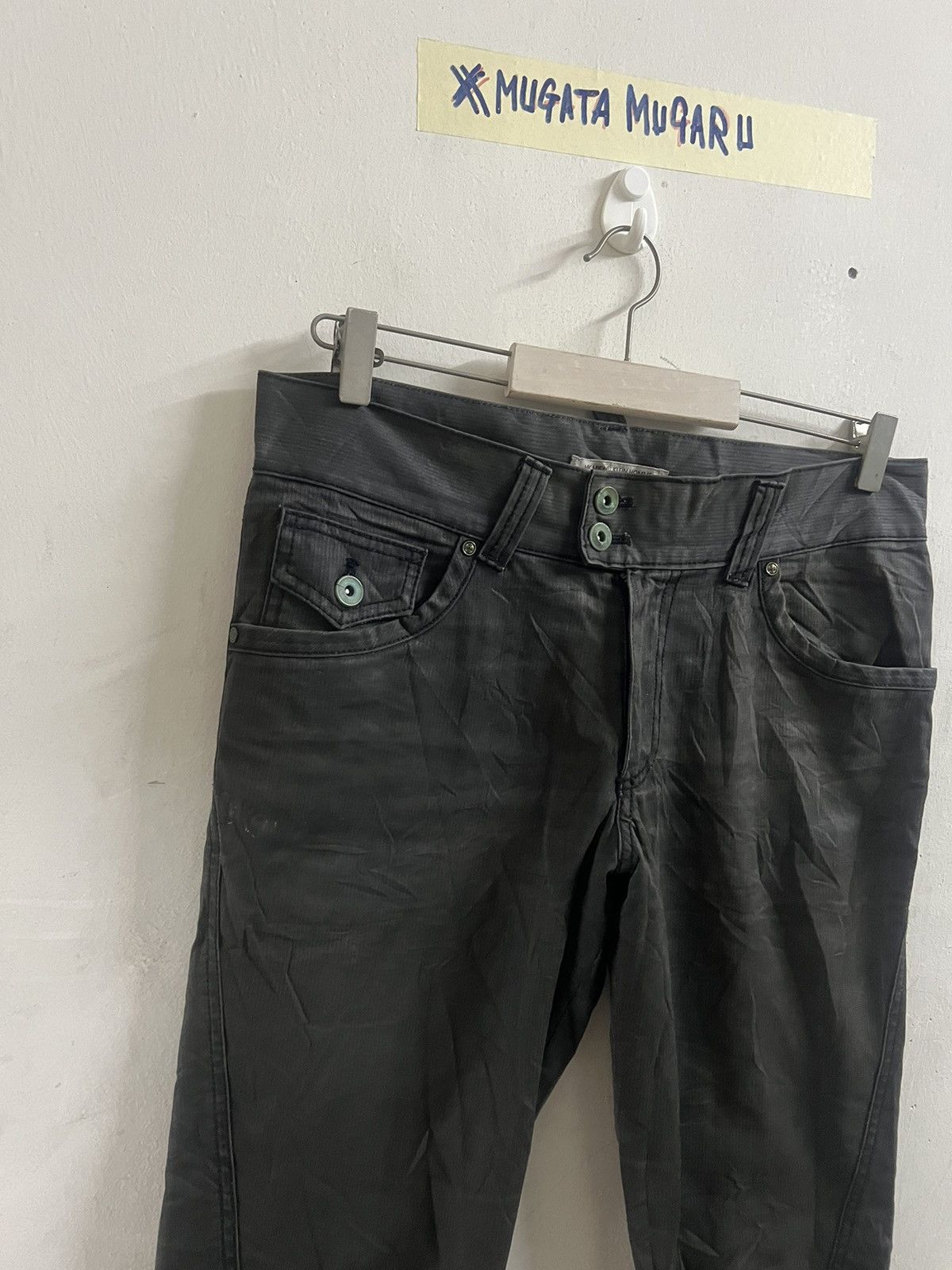 Designer × Japanese Brand BLACK FADED MK MICHEL KLIEN HOMME COTTON PANT Size US 32 / EU 48 - 12 Thumbnail