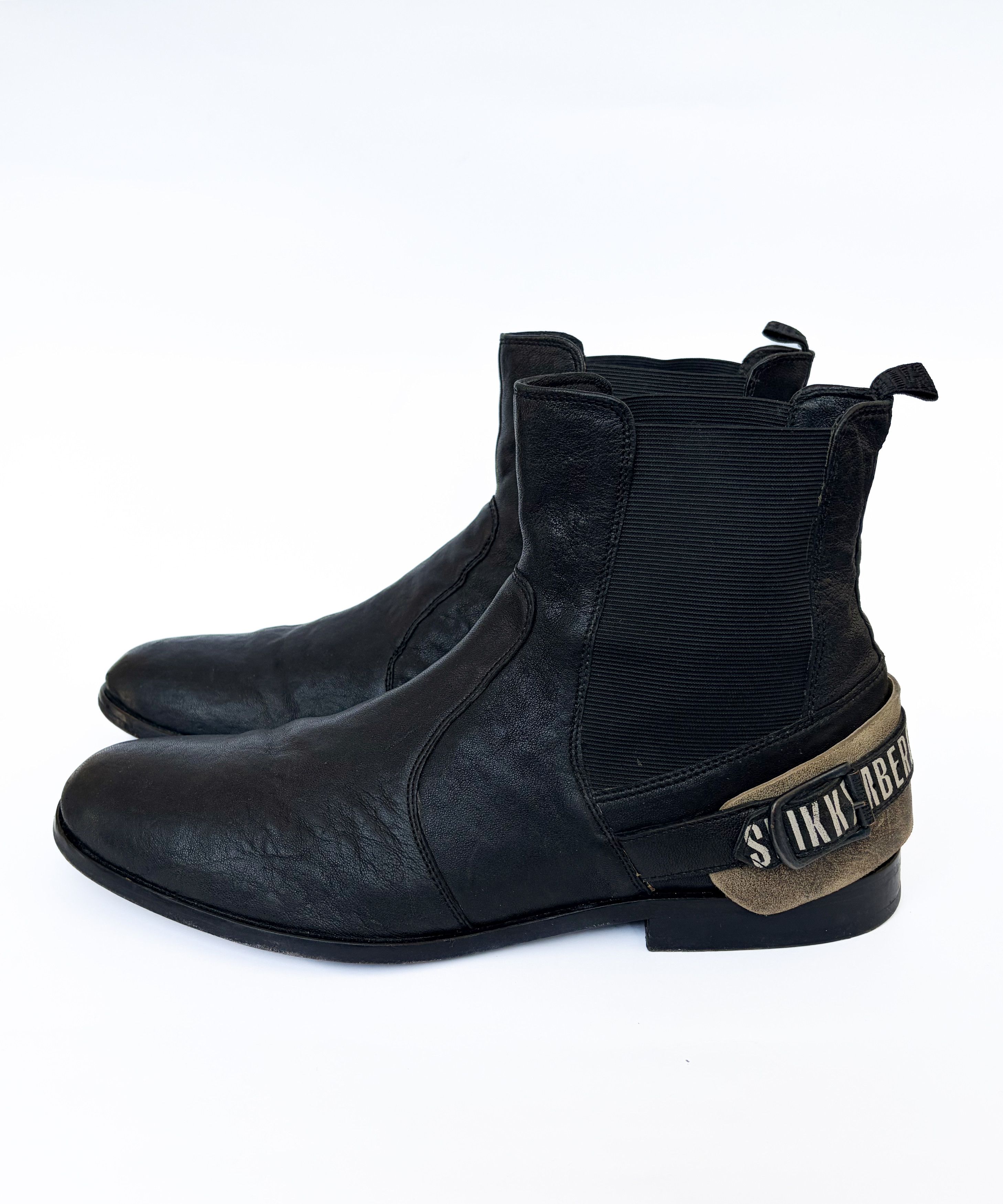 Dirk Bikkembergs DIRK BIKKEMBERGS Boots Chelsea Black Leather Vintage 45 Size US 12 / EU 45 - 3 Thumbnail