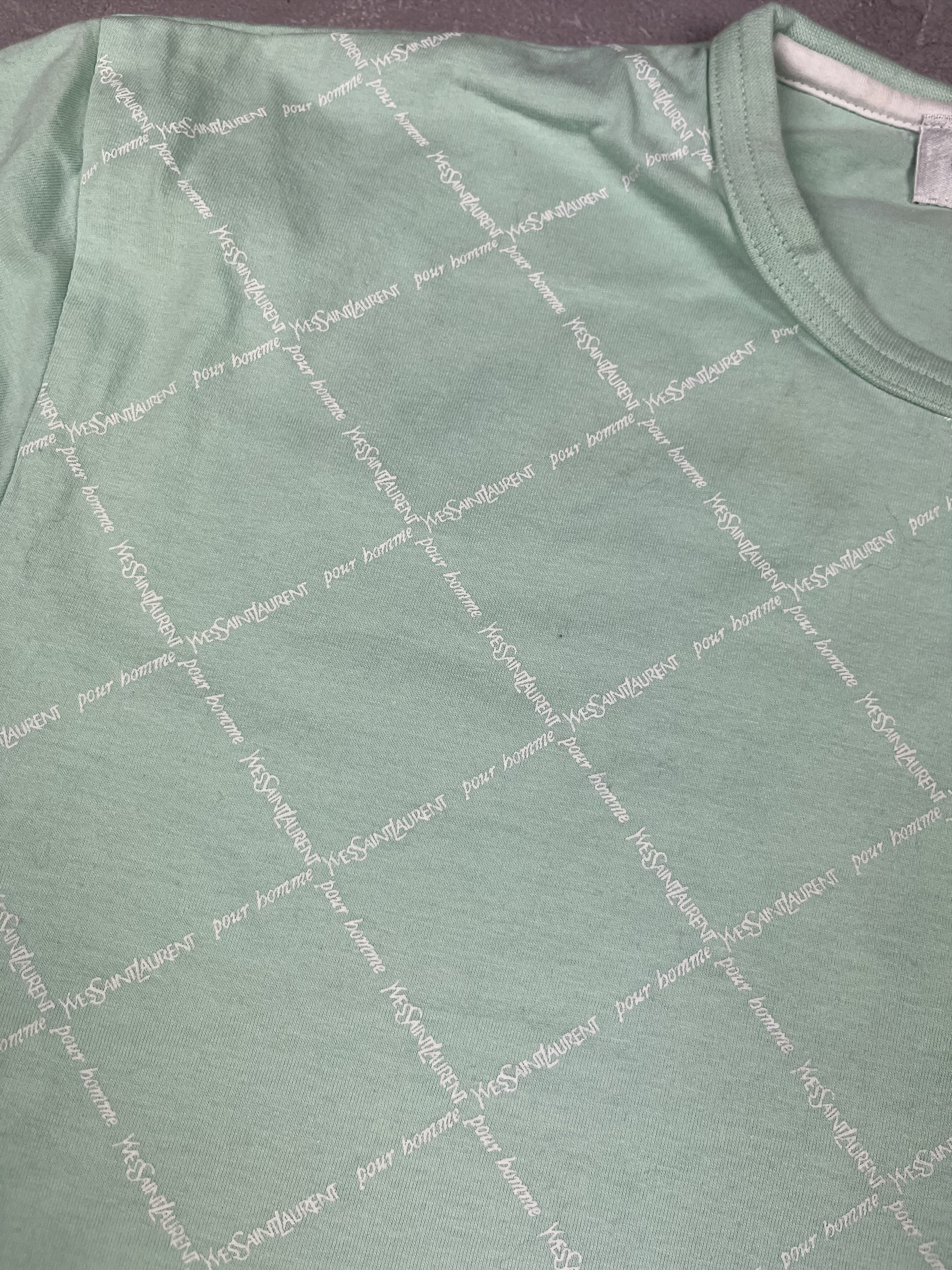 Yves Saint Laurent Vintage Yves Saint Laurent YSL Y2K Monogram T-Shirt Green Size US S / EU 44-46 / 1 - 3 Thumbnail
