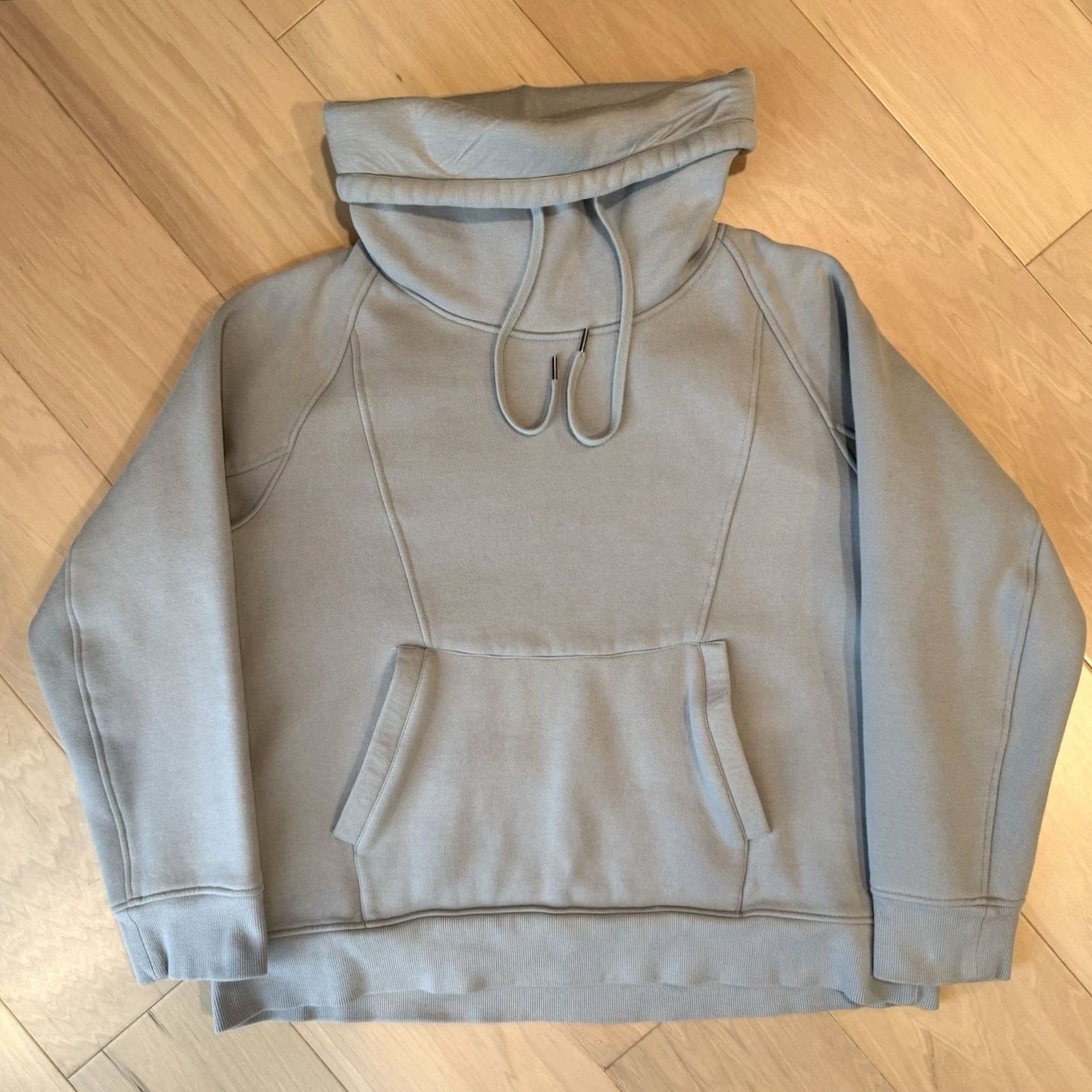 Helmut Lang Helmut Lang Hoodie Women's 2XL Gray Fleece Pullover Designer Glam Cowl Neck Size XXL / US 16-18 / IT 52-54 - 2 Thumbnail