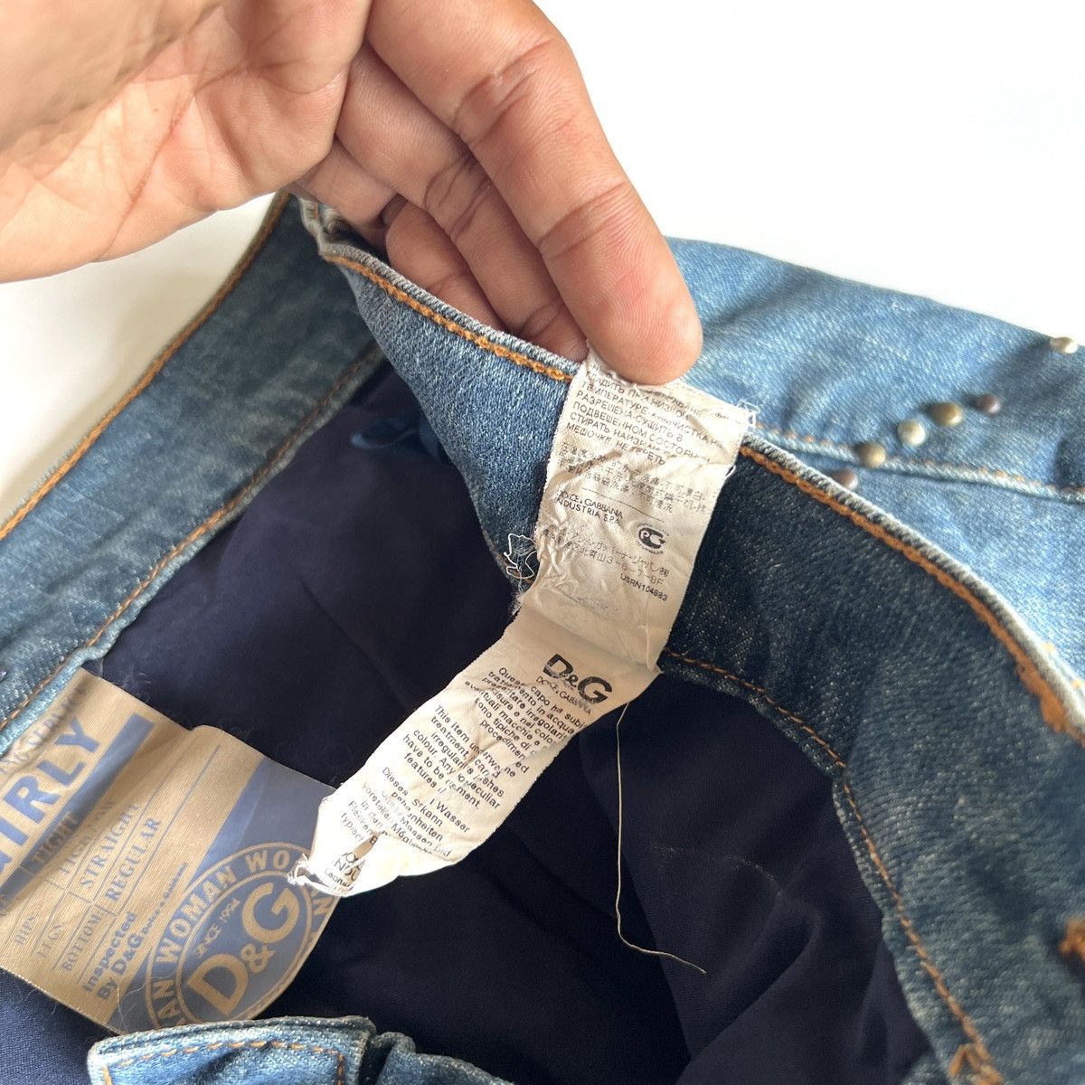 Other D&G Low Waist Studded Stretch Jeans Size 26" / US 2 / IT 38 - 6 Thumbnail