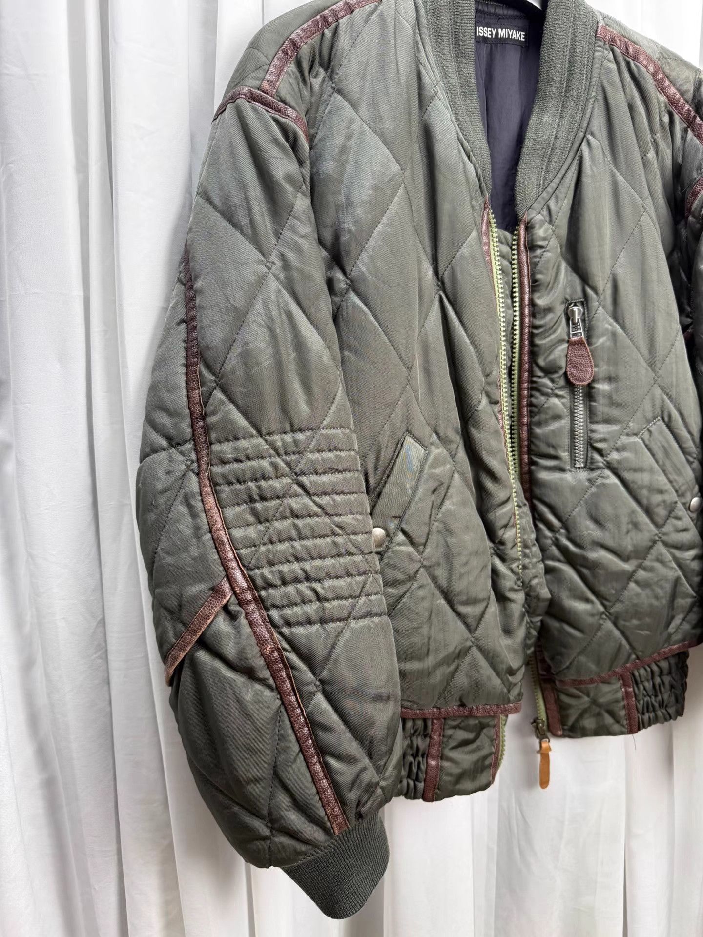 Issey Miyake Issey MIYAKE archives Geometric Leather Panel Jacket K20 Size US M / EU 48-50 / 2 - 3 Thumbnail