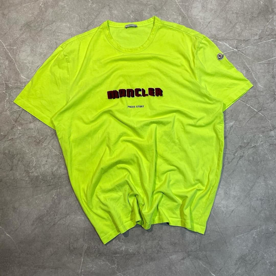 Moncler Streetwear Vintage Moncler T shirt Press Start Rare Big Logo Grailed