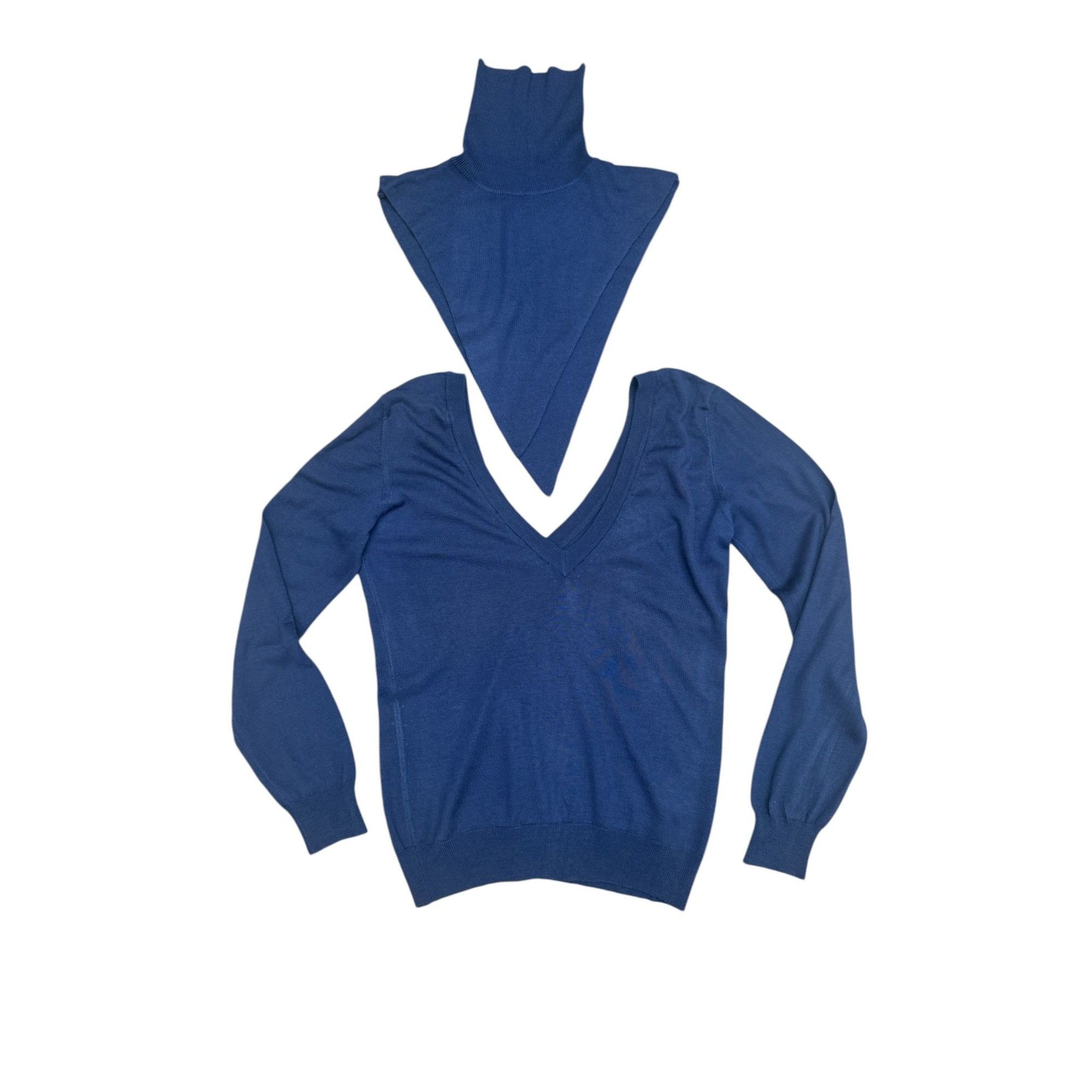 Maison Margiela Miss Deanna Navy 2 in 1 Detachable Rollneck Size M / US 6-8 / IT 42-44 - 2 Thumbnail