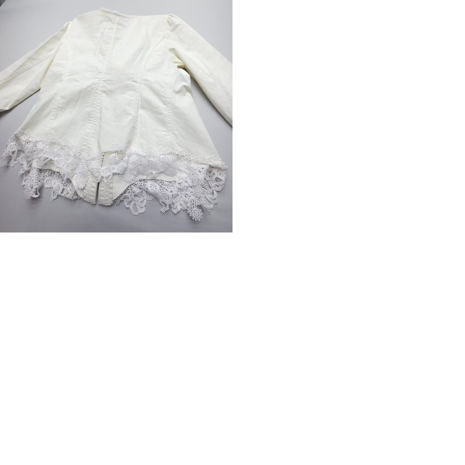 Ralph Lauren Lauren Ralph Lauren White Denim Eyelet Jacket 1X Floral Embroidered Jacket Woman Bohemian Size XL / US 12-14 / IT 48-50 - 9 Thumbnail